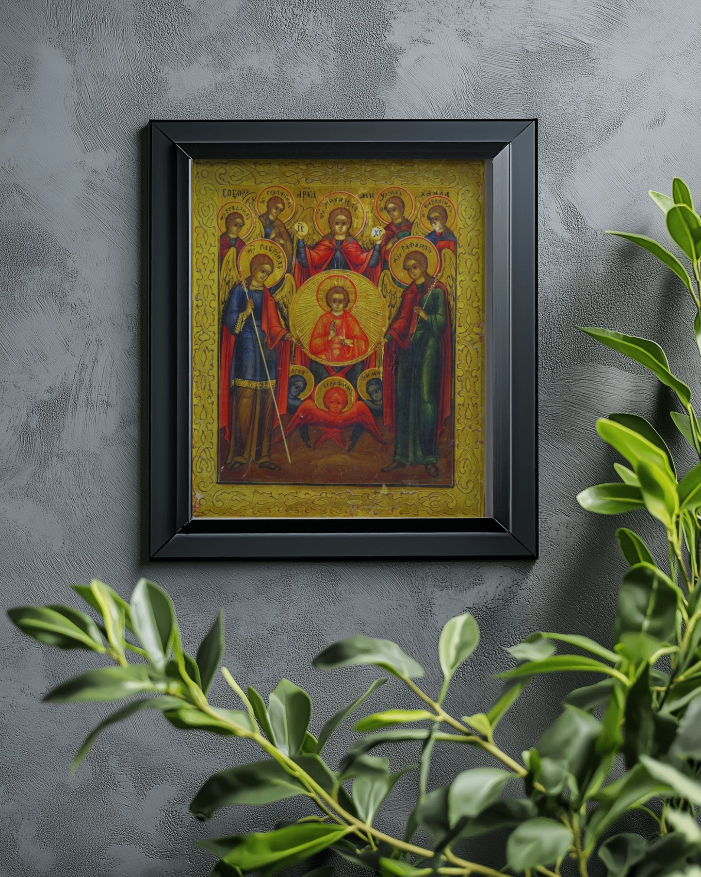 Synaxis of the Archangel Michael and the Other Bodiless Powers Orthodox Icon Home Tapestry Catholic Christian Bible Scripture Christ Gift