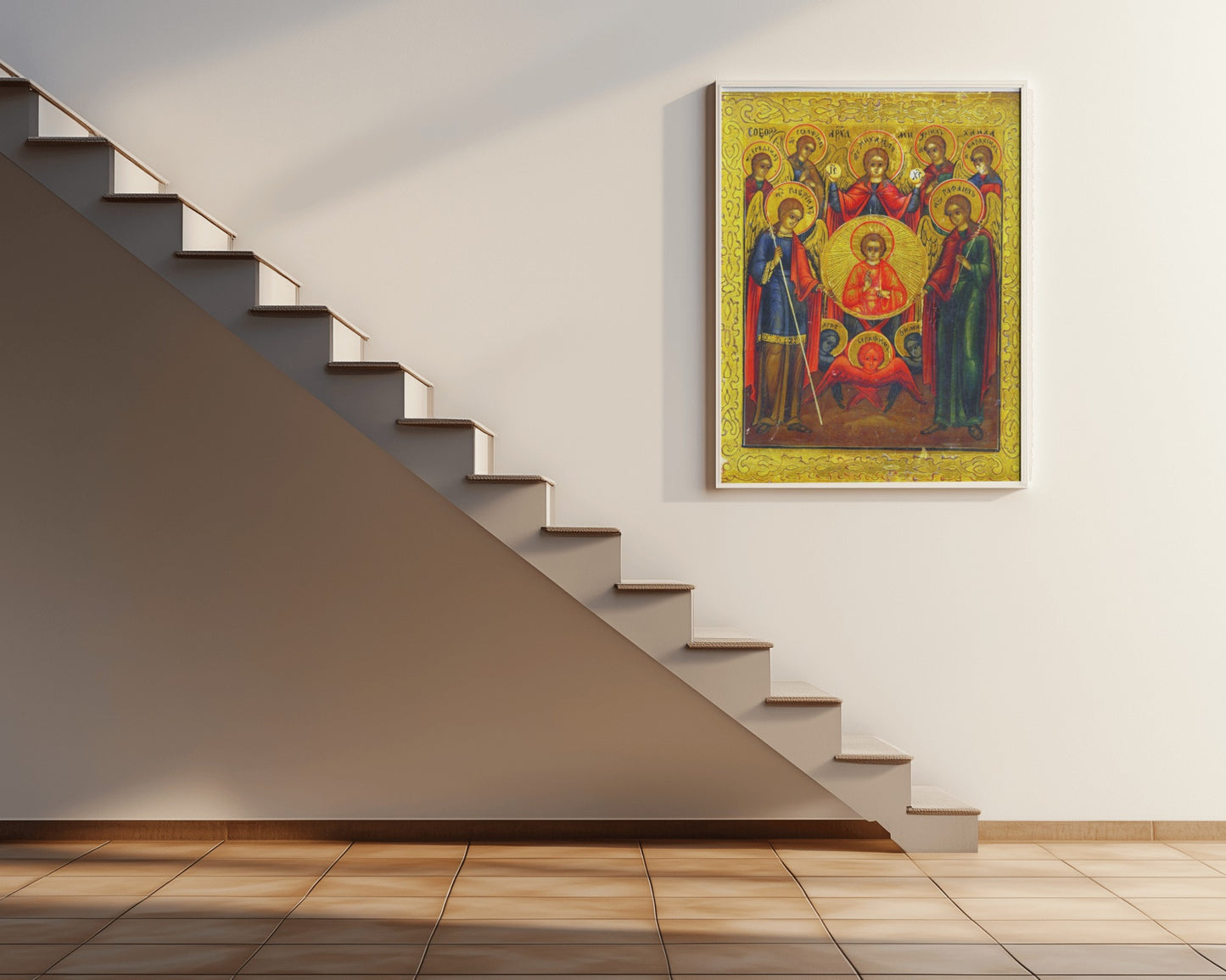 Synaxis of the Archangel Michael and the Other Bodiless Powers Orthodox Icon Home Tapestry Catholic Christian Bible Scripture Christ Gift