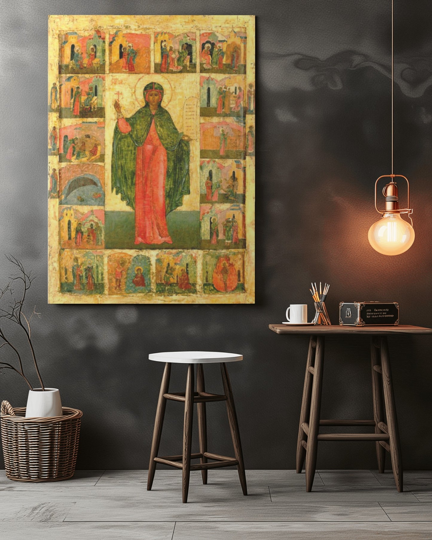 Saint Anastasia the Roman Byzantine Orthodox Icon 3rd Century October 29 Feast Home Tapestry Catholic Christian Bible Scripture Christ Gift