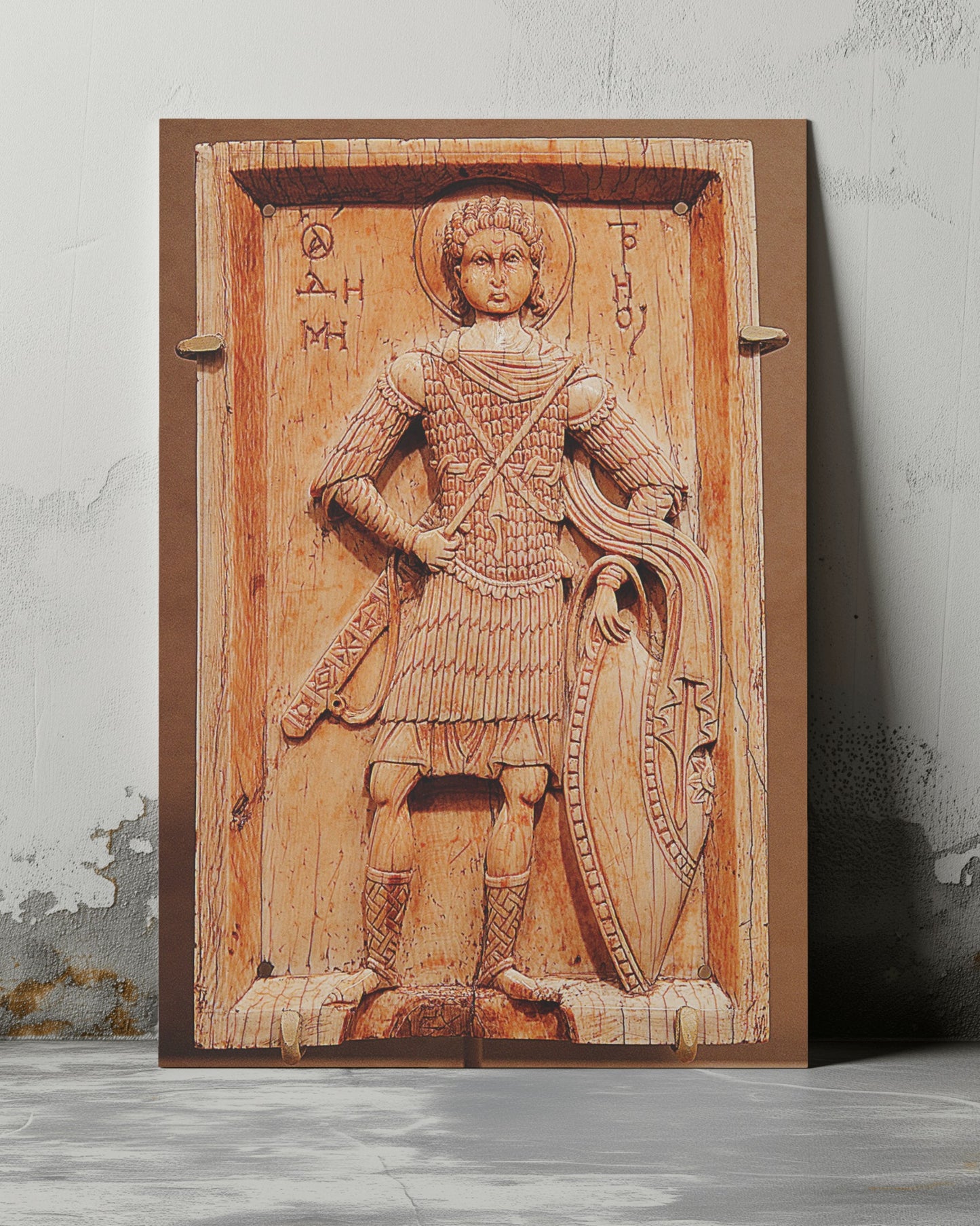 Saint Demetrius of Thessaloniki Myrrh - Streamer Byzantine Orthodox Icon Oct 26 Home Tapestry Catholic Christian Bible Scripture Christ Gift
