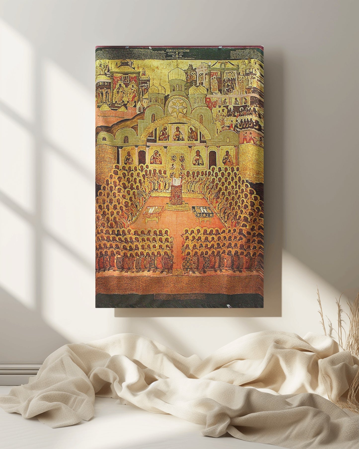 Holy Fathers of Seventh Ecumenical Council Byzantine Orthodox Icon Oct 15 Home Decor Tapestry Catholic Christian Bible Scripture Christ Gift