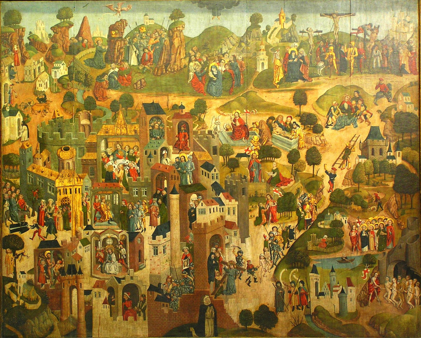 Passion of the Christ Panel Painting Church of Saint James 1480 Oil on Wood Tapestry Orthodox Catholic Christian Bible Scripture Christ Gift