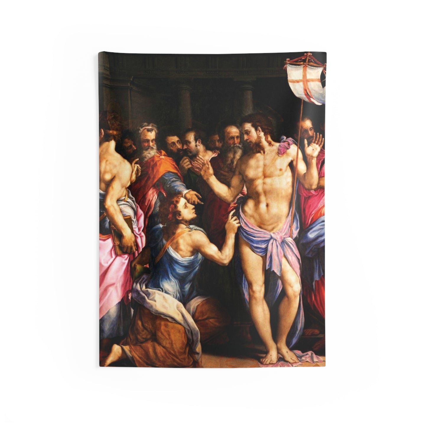 Incredulity of St. Thomas by Salviati Renaissance Art October 6 Orthodox Oil Canvas Tapestry Catholic Christian Bible Scripture Christ Gift