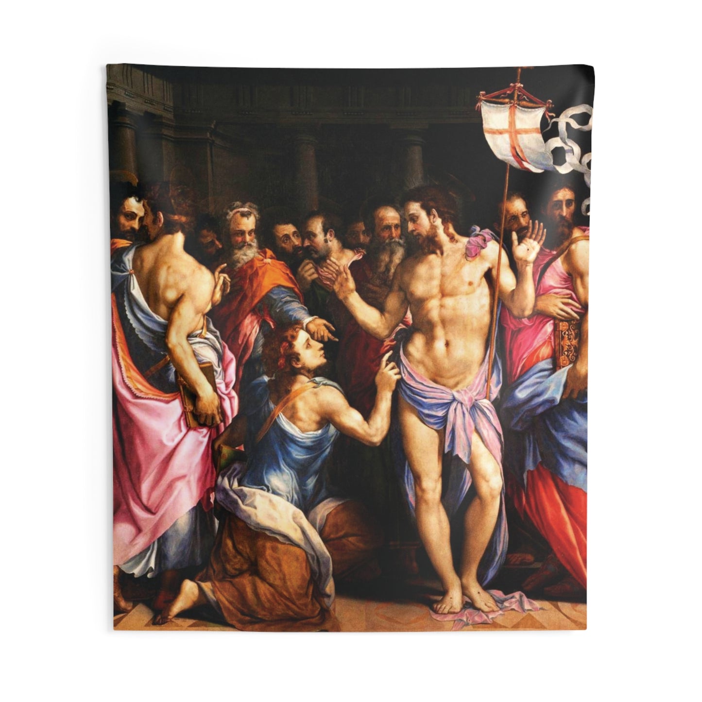 Incredulity of St. Thomas by Salviati Renaissance Art October 6 Orthodox Oil Canvas Tapestry Catholic Christian Bible Scripture Christ Gift