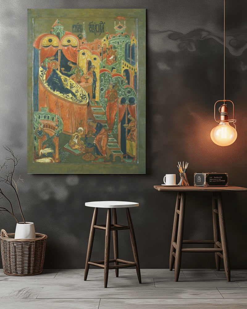 Nativity of the Theotokos Byzantine Orthodox Icon September 8 Great Feast Painting Tapestry Catholic Christian Bible Scripture Christ Gift