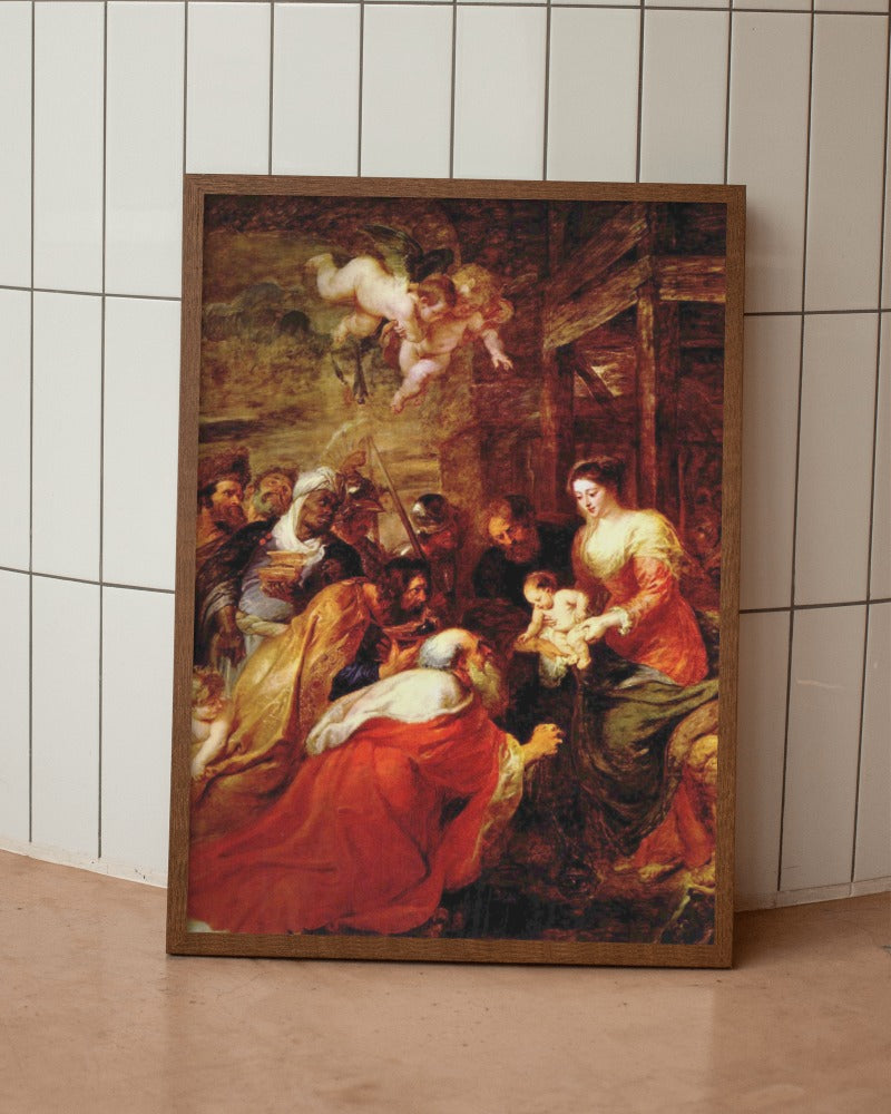 Jesus Adoration of the Magi Peter Paul Rubens c.1633 Louvain Painting Tapestry Catholic Christian Orthodox Icon Bible Scripture Christ Gift