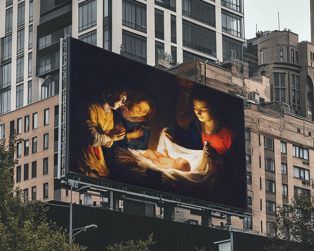 Jesus Adoration of the Child by Gerard van Honthorst 1620 Oil Painting Tapestry Catholic Christian Orthodox Icon Bible Scripture Christ Gift