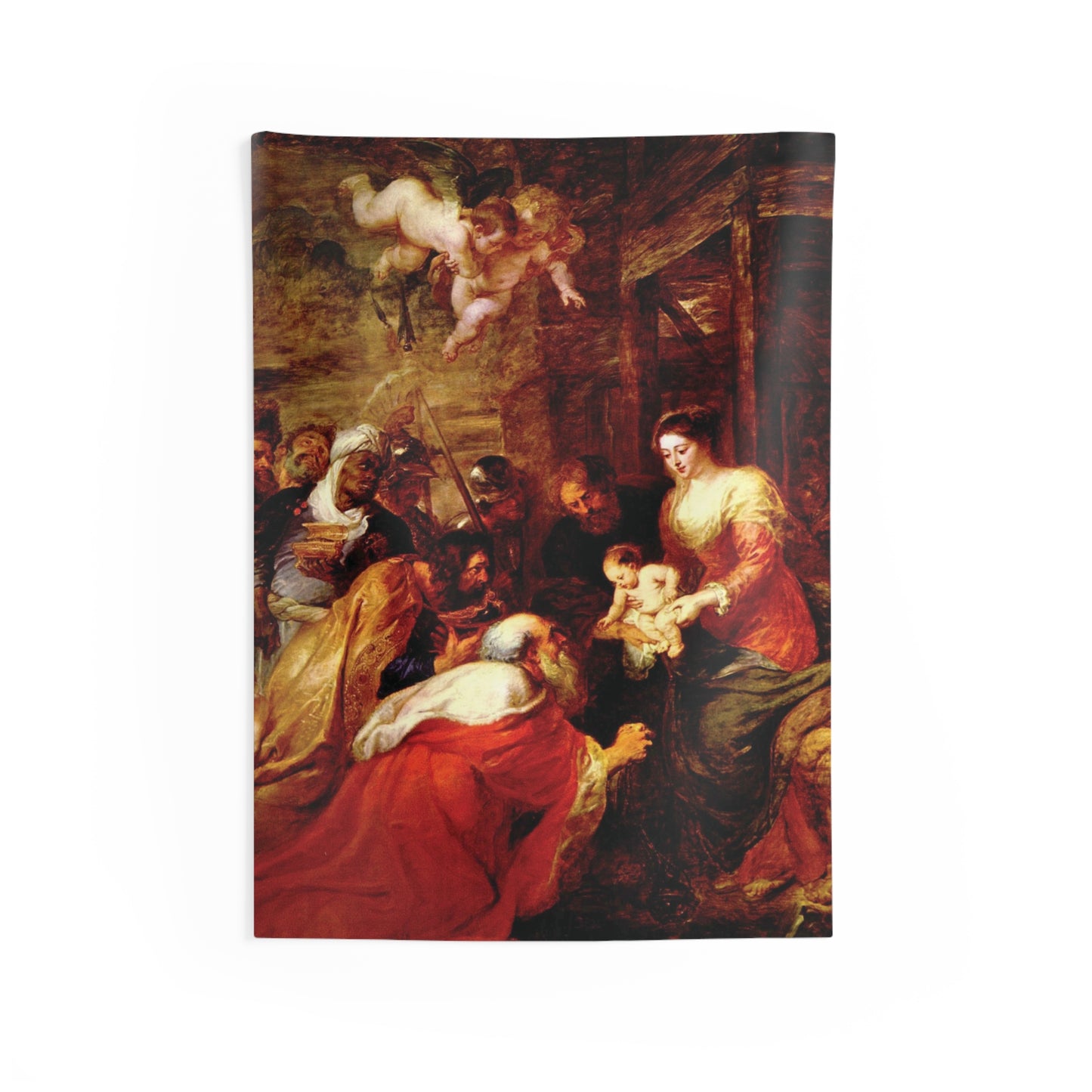 Jesus Adoration of the Magi Peter Paul Rubens c.1633 Louvain Painting Tapestry Catholic Christian Orthodox Icon Bible Scripture Christ Gift