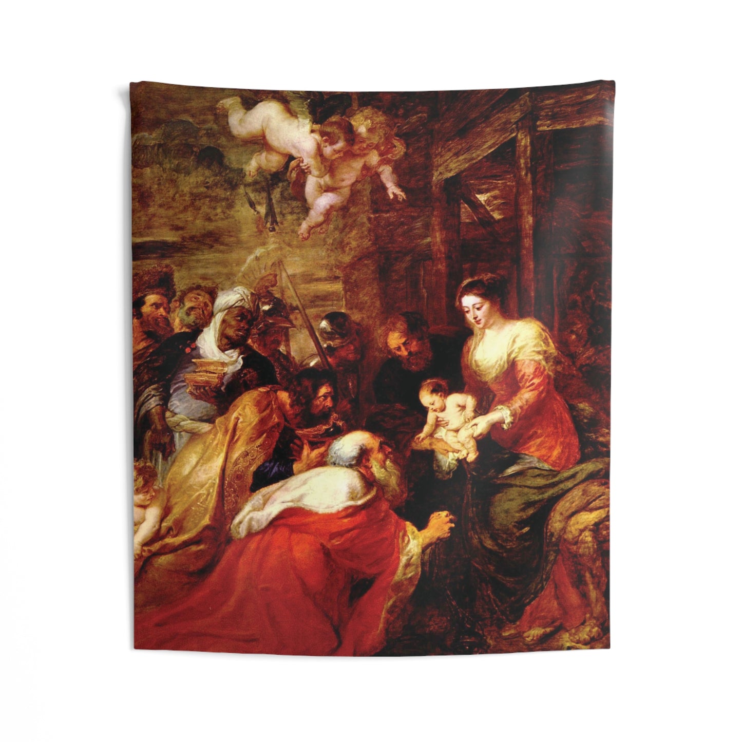 Jesus Adoration of the Magi Peter Paul Rubens c.1633 Louvain Painting Tapestry Catholic Christian Orthodox Icon Bible Scripture Christ Gift