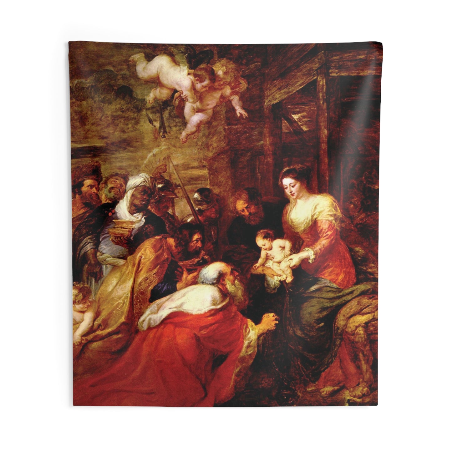 Jesus Adoration of the Magi Peter Paul Rubens c.1633 Louvain Painting Tapestry Catholic Christian Orthodox Icon Bible Scripture Christ Gift