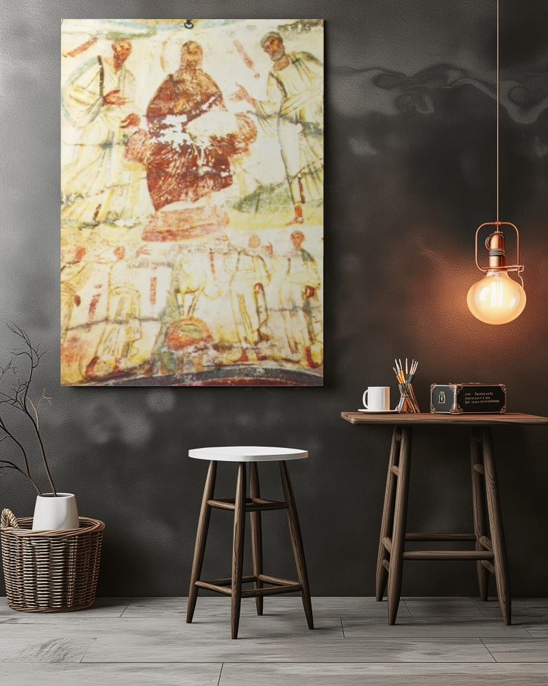 Jesus and Apostles Saint Marcellinus & Peter Catacomb 4th AD Painting Tapestry Catholic Christian Orthodox Icon Bible Scripture Christ Gift
