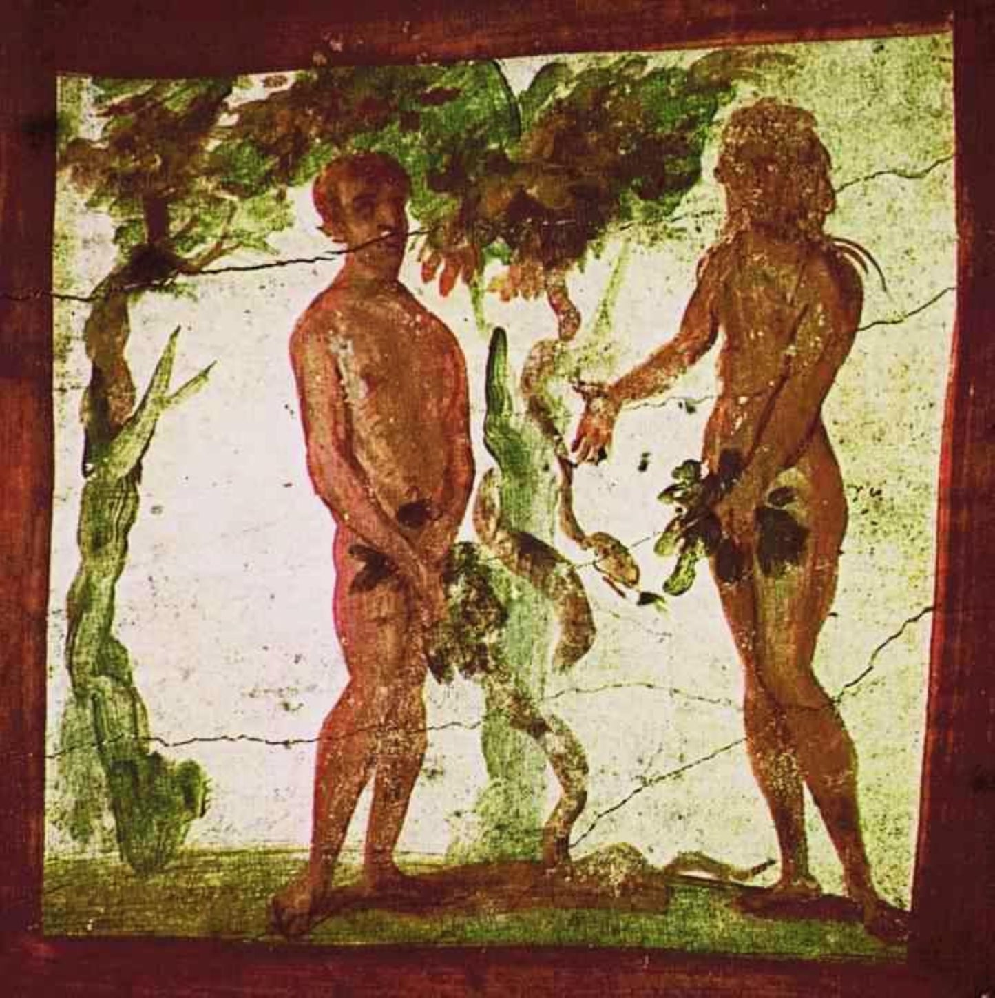 Adam and Eve in Saint Marcellinus & Peter Catacombs 4th AD Painting Tapestry Catholic Christian Orthodox Icon Bible Scripture Christmas Gift