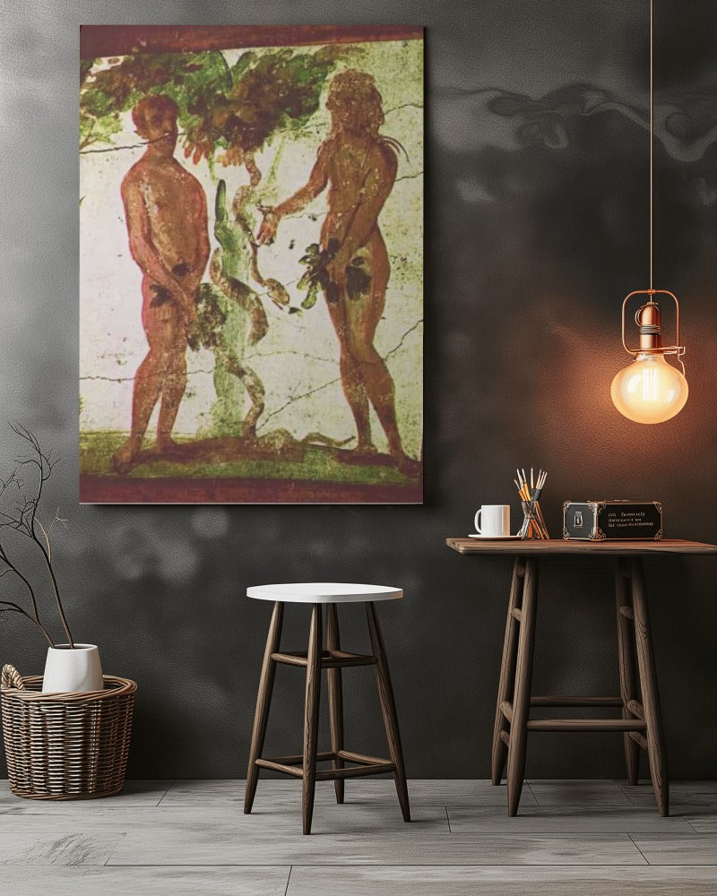 Adam and Eve in Saint Marcellinus & Peter Catacombs 4th AD Painting Tapestry Catholic Christian Orthodox Icon Bible Scripture Christmas Gift