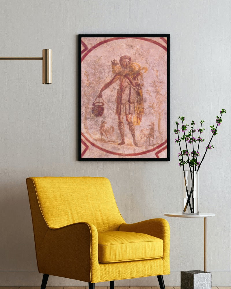 Christ Jesus Bible Good Shepherd Catacomb Callixtus 3rd Century Wall Art Tapestry Catholic Christian Orthodox Icon Scripture Christmas Gift