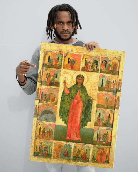 Saint Anastasia the Roman Byzantine Orthodox Icon 3rd Century October 29 Feast Home Tapestry Catholic Christian Bible Scripture Christ Gift