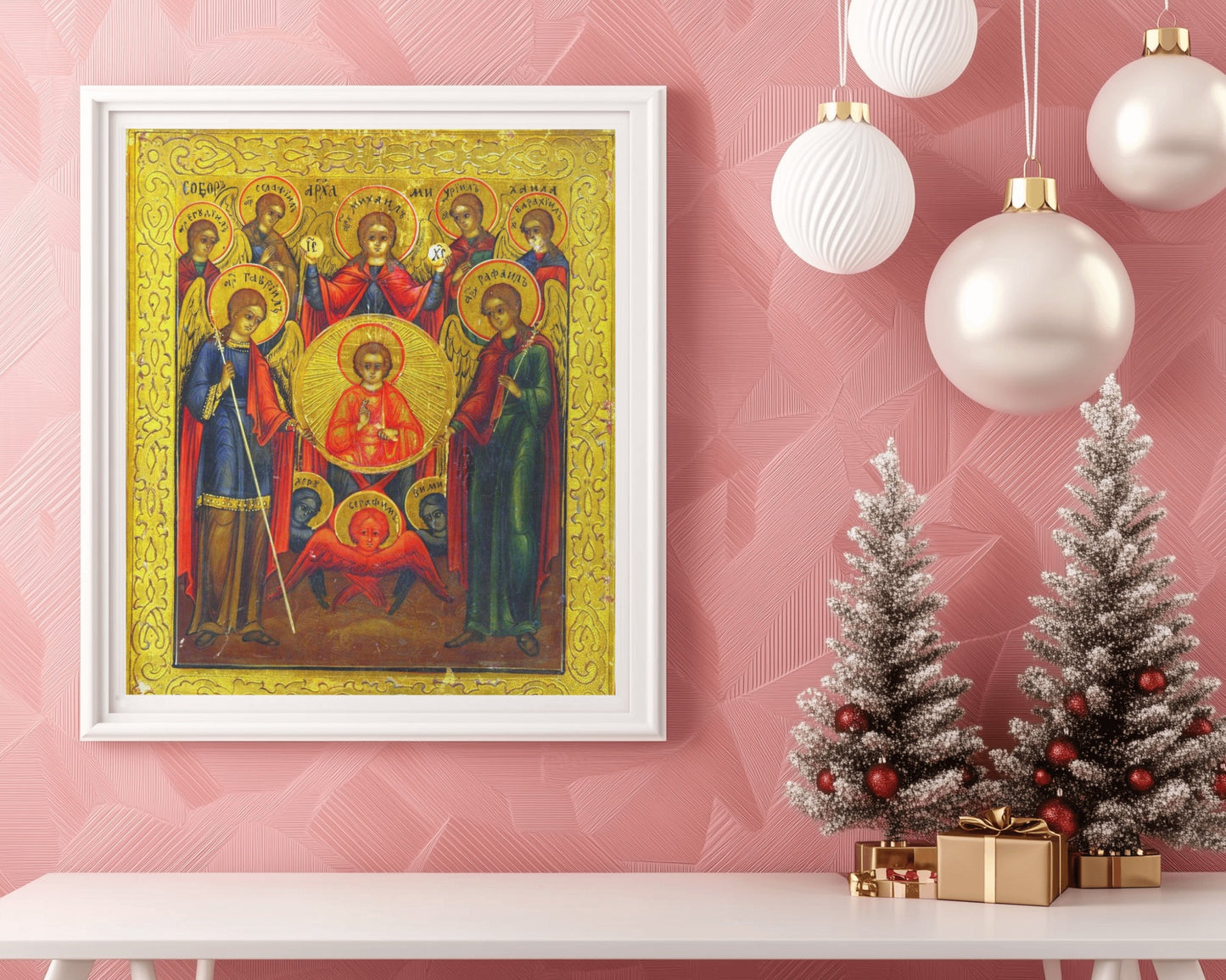 Synaxis of the Archangel Michael and the Other Bodiless Powers Orthodox Icon Home Tapestry Catholic Christian Bible Scripture Christ Gift