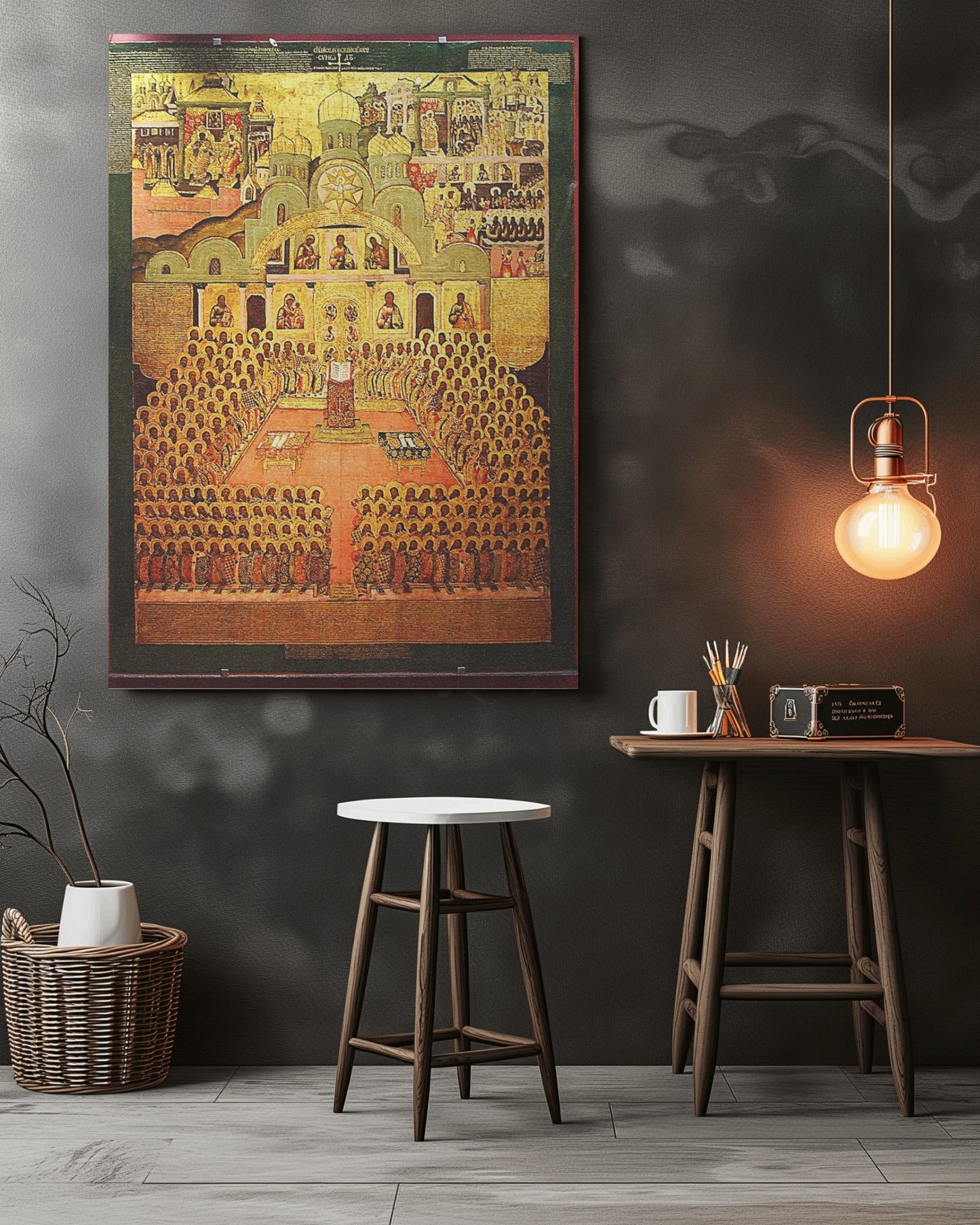 Holy Fathers of Seventh Ecumenical Council Byzantine Orthodox Icon Oct 15 Home Decor Tapestry Catholic Christian Bible Scripture Christ Gift