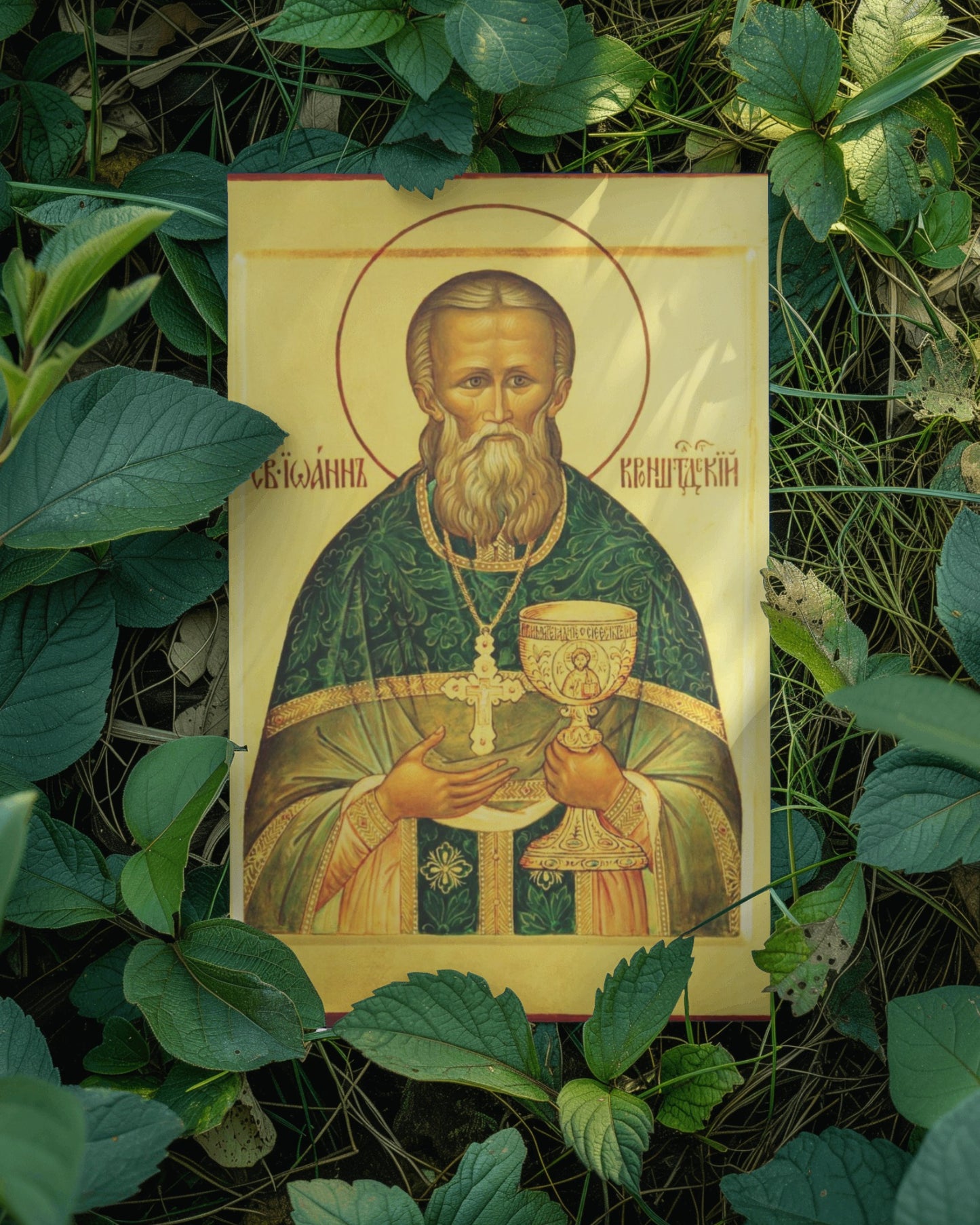 Saint John of Kronstadt (Sura, Russia 1829) Byzantine Orthodox Icon October 19 Home Tapestry Catholic Christian Bible Scripture Christ Gift