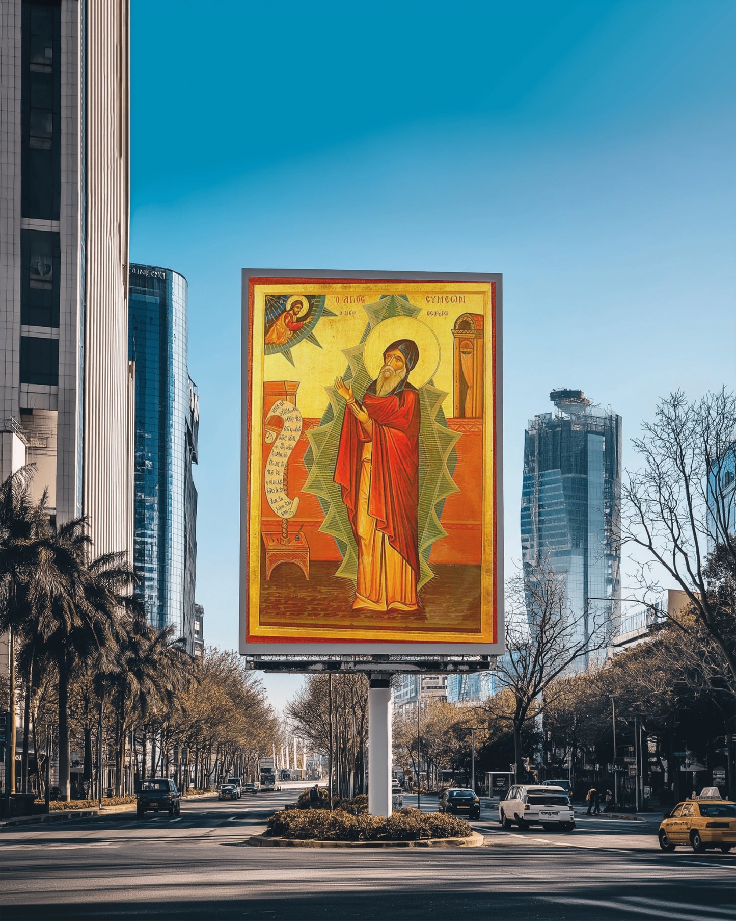 St. Symeon the New Theologian Byzantine Orthodox Ancient Icon October 12  Home Decor Tapestry Catholic Christian Bible Scripture Christ Gift