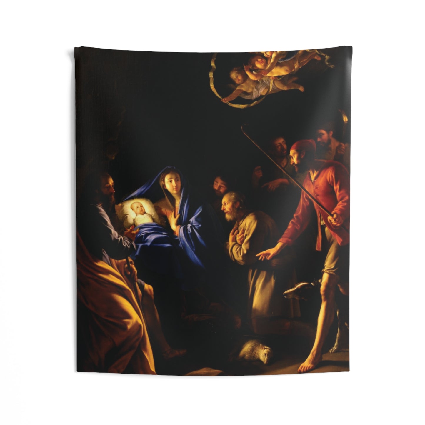 Adoration of the Shepherds - Philippe de Champaigne 1630 Baroque Oil Canvas Tapestry Orthodox Catholic Christian Bible Scripture Christ Gift