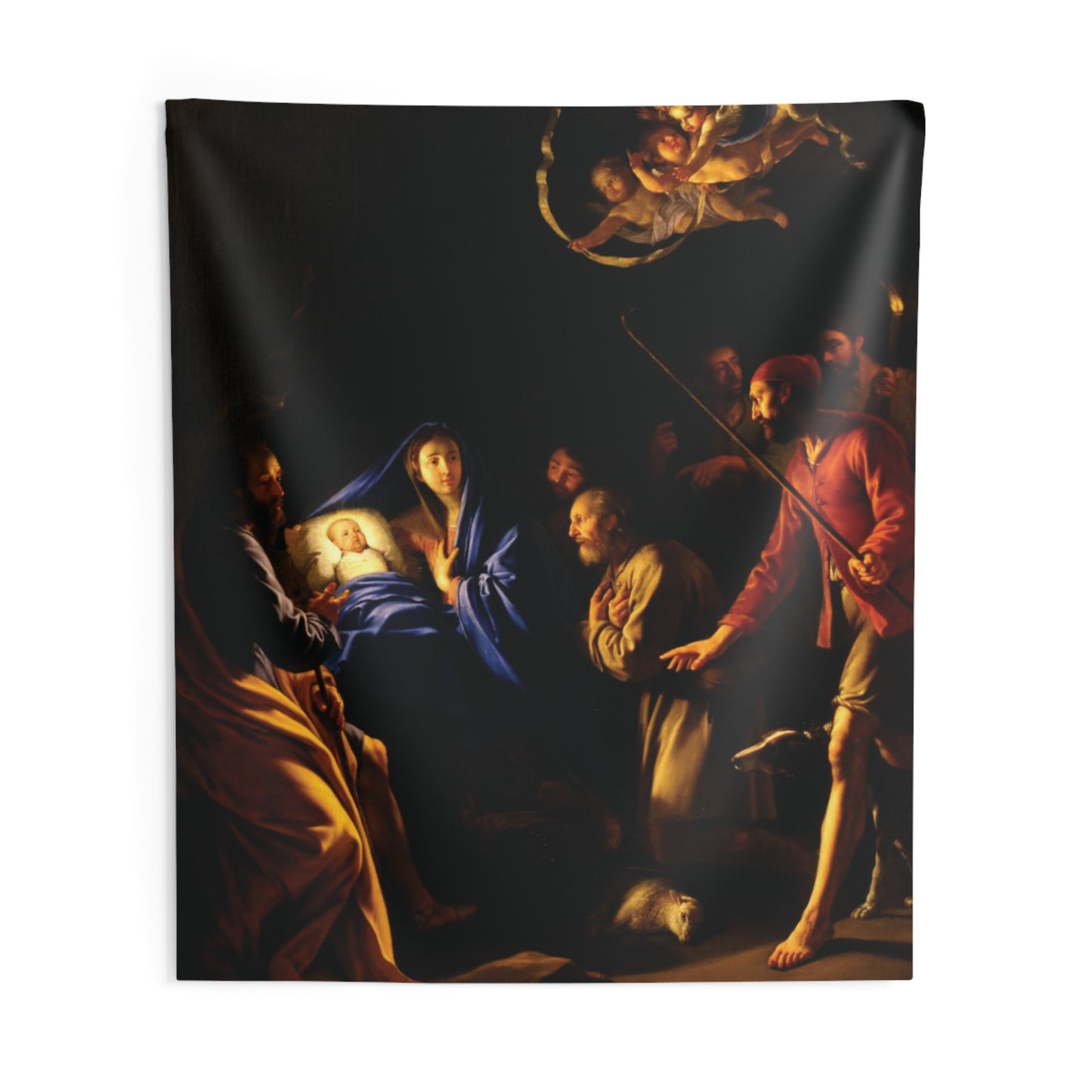 Adoration of the Shepherds - Philippe de Champaigne 1630 Baroque Oil Canvas Tapestry Orthodox Catholic Christian Bible Scripture Christ Gift