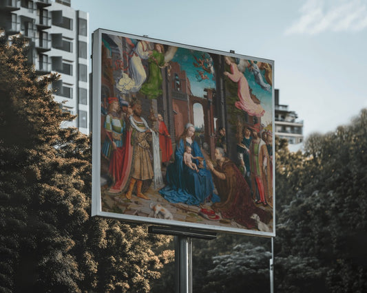 Jesus Adoration of The Kings by Jan Gossaert 16th AD Oil Oak Painting Tapestry Catholic Christian Orthodox Icon Bible Scripture Christ Gift