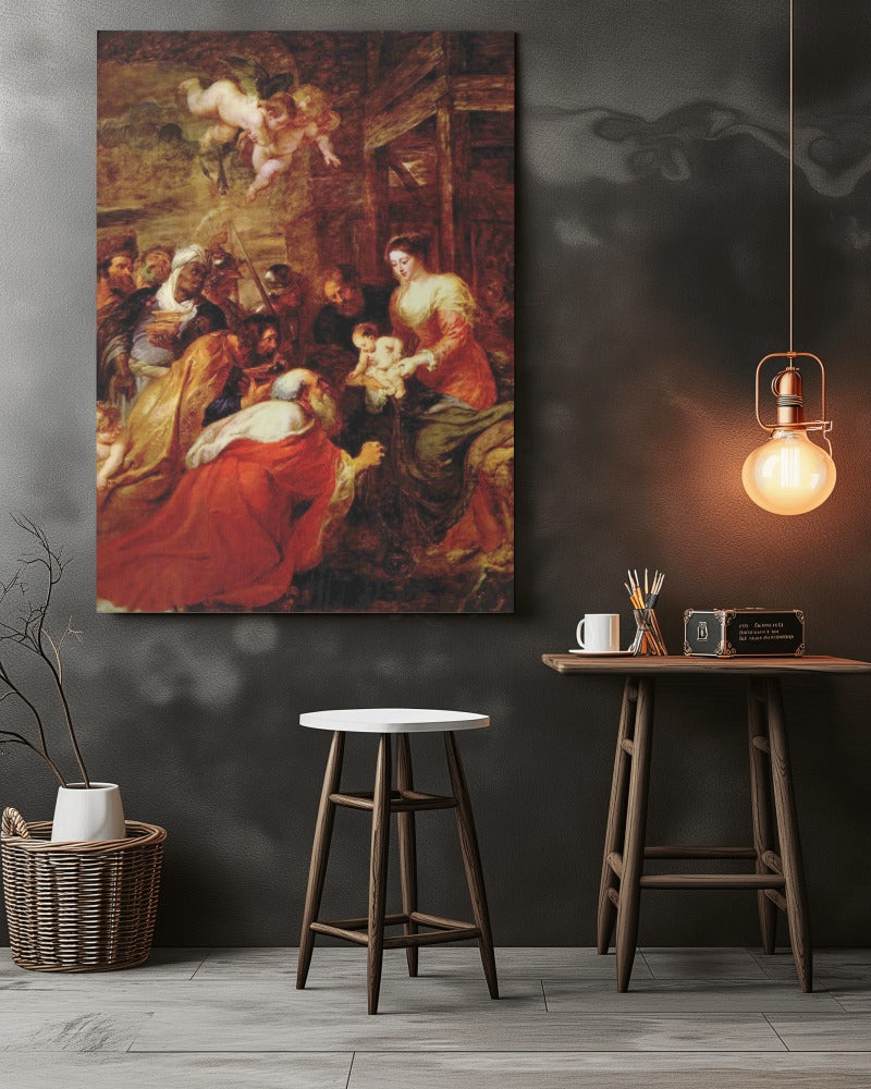 Jesus Adoration of the Magi Peter Paul Rubens c.1633 Louvain Painting Tapestry Catholic Christian Orthodox Icon Bible Scripture Christ Gift