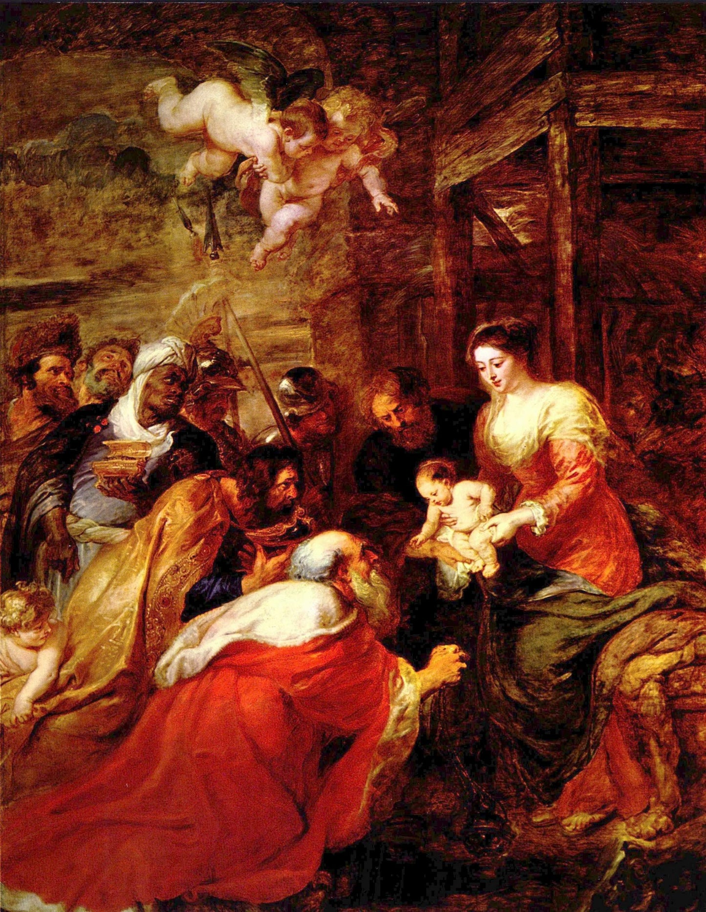 Jesus Adoration of the Magi Peter Paul Rubens c.1633 Louvain Painting Tapestry Catholic Christian Orthodox Icon Bible Scripture Christ Gift