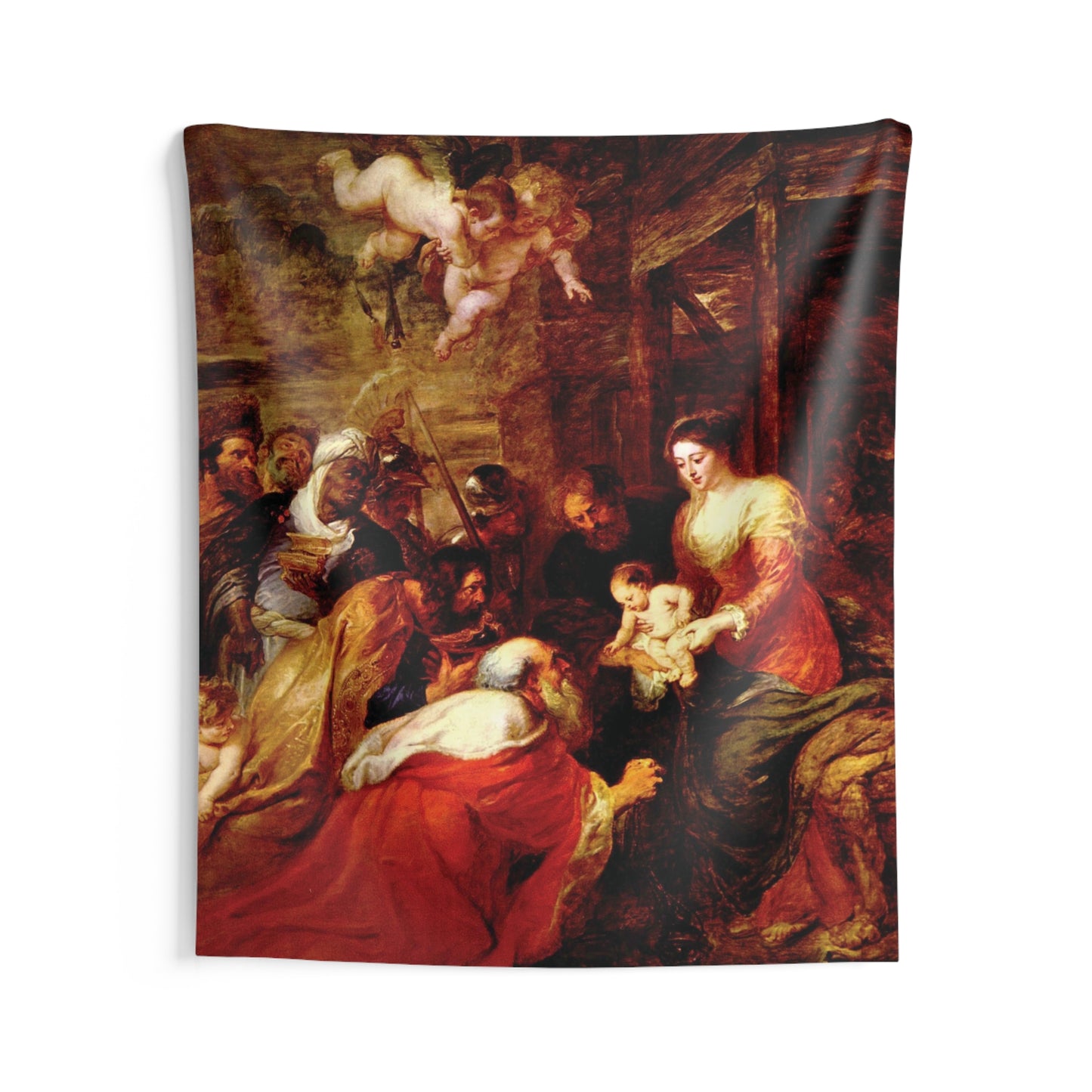 Jesus Adoration of the Magi Peter Paul Rubens c.1633 Louvain Painting Tapestry Catholic Christian Orthodox Icon Bible Scripture Christ Gift