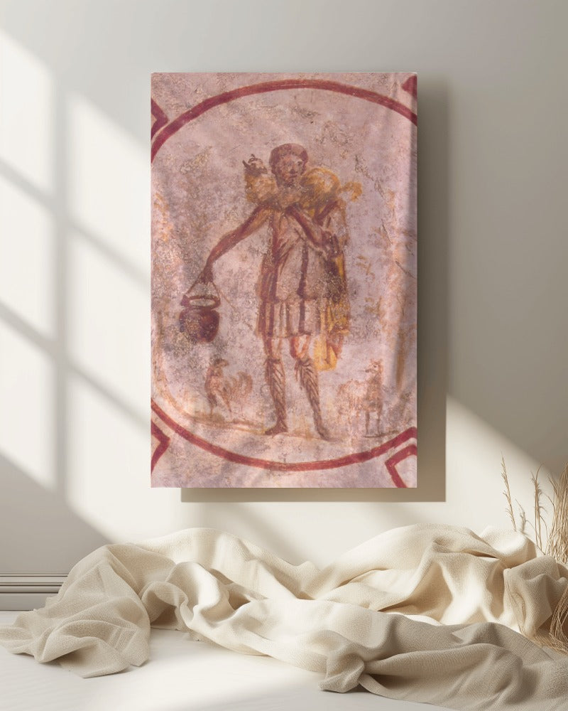 Christ Jesus Bible Good Shepherd Catacomb Callixtus 3rd Century Wall Art Tapestry Catholic Christian Orthodox Icon Scripture Christmas Gift
