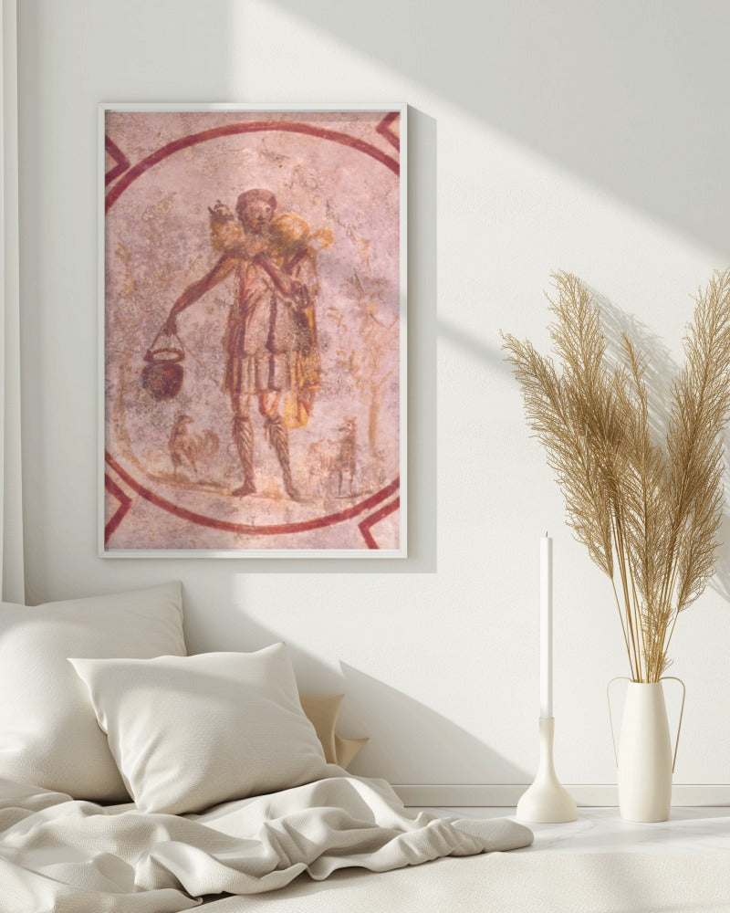 Christ Jesus Bible Good Shepherd Catacomb Callixtus 3rd Century Wall Art Tapestry Catholic Christian Orthodox Icon Scripture Christmas Gift