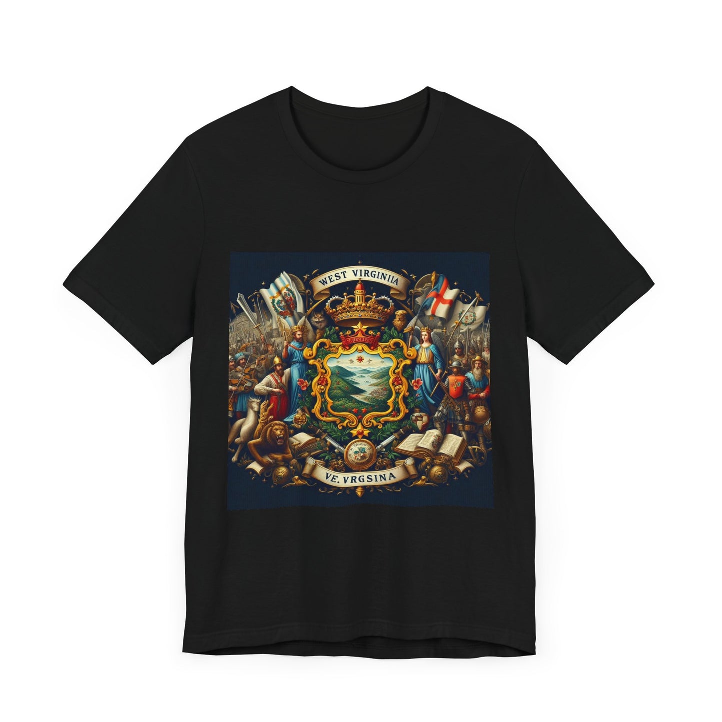 West Virginia Vintage Christian Crusader - Unisex Jersey Tee - USA - 100% Charity Benefit - The God Vote Collection by Chris Rabalais