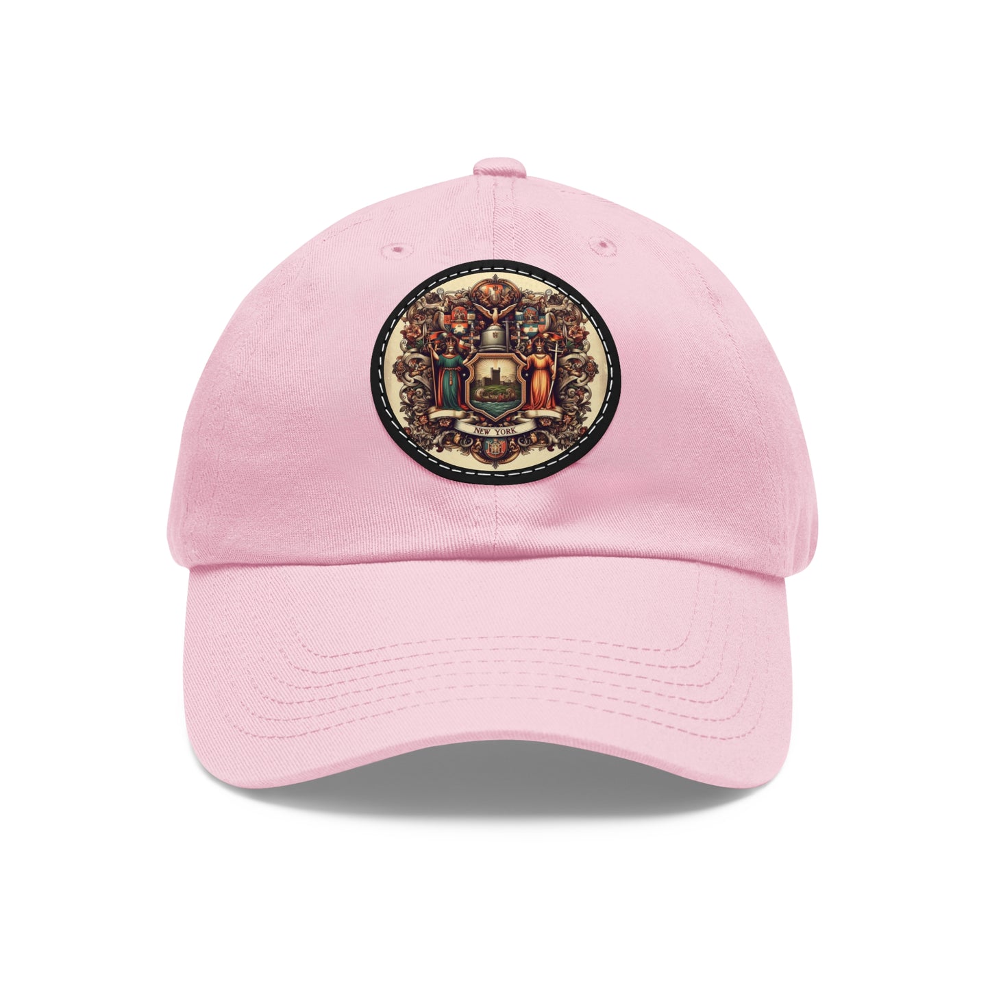 New York Vintage Christian Crusader Campaign Hat - Chino Twill Leather Logo - 100% Charity - The God Vote Collection by Chris Rabalais