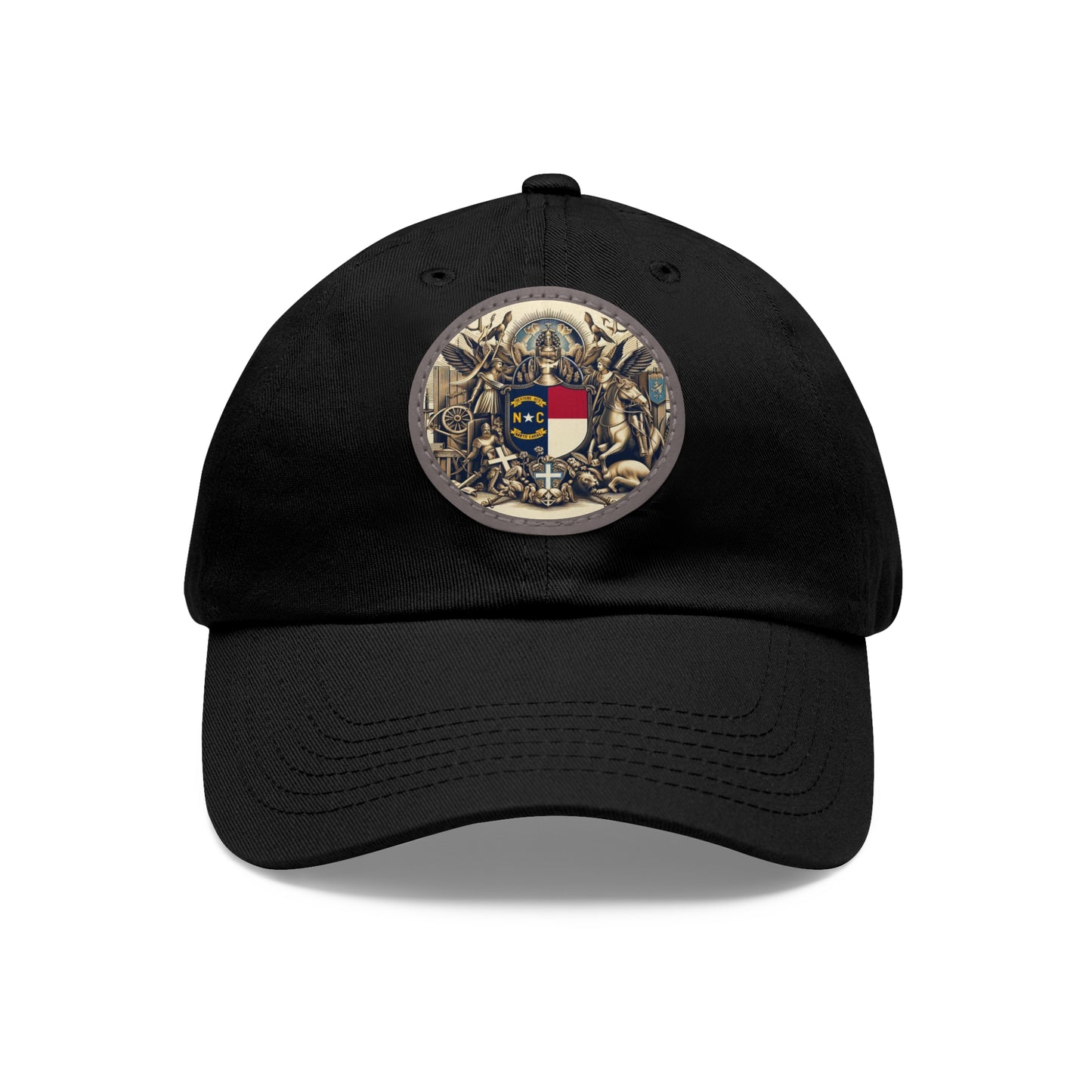North Carolina Vintage Christian Crusader Campaign Hat - Chino Twill Leather Logo - 100% Charity - The God Vote Collection by Chris Rabalais