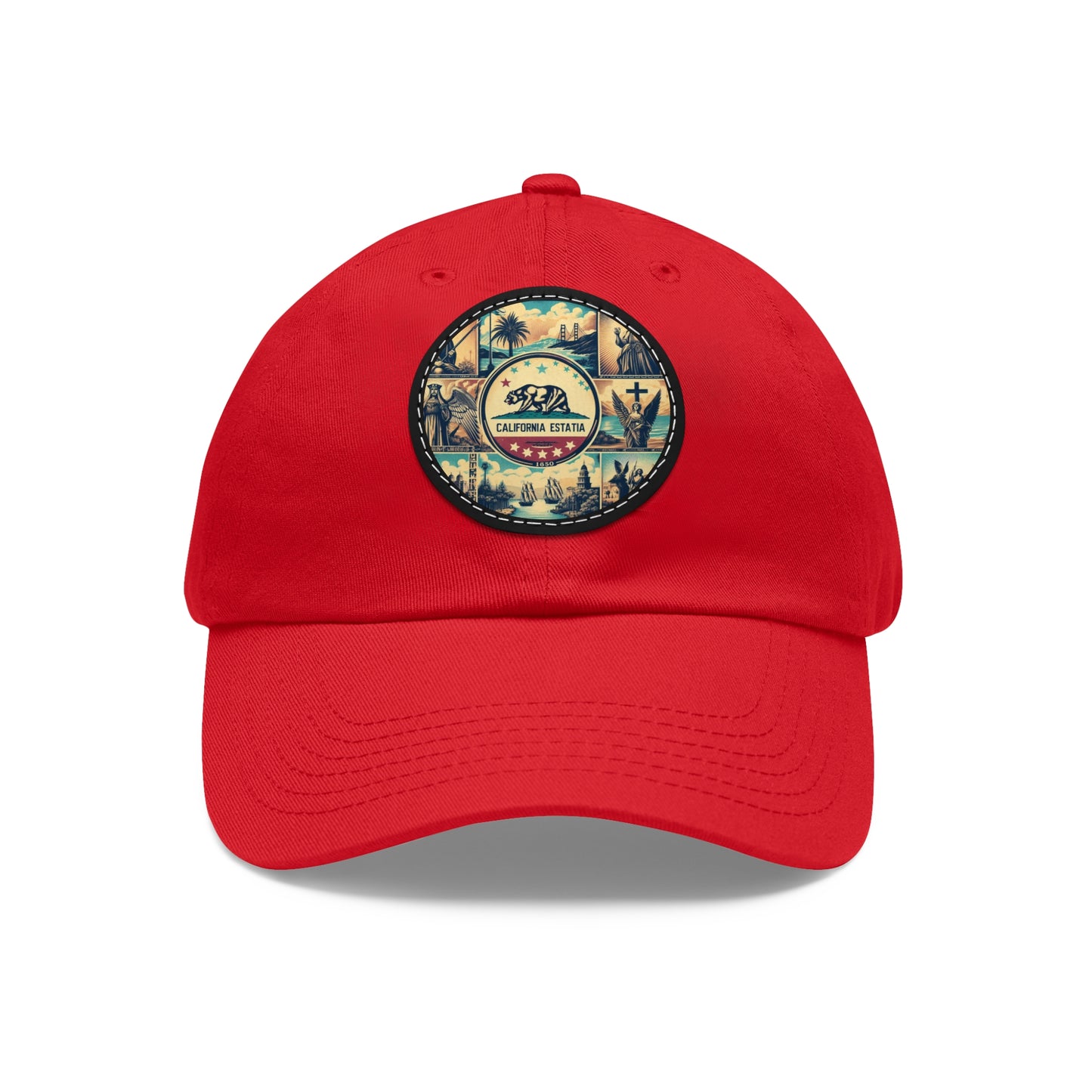 California Vintage Christian Crusader Campaign Hat - Chino Twill Leather Logo - 100% Charity - The God Vote Collection by Chris Rabalais
