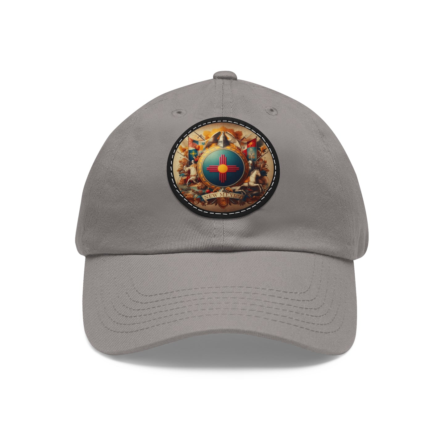 New Mexico Vintage Christian Crusader Campaign Hat - Chino Twill Leather Logo - 100% Charity - The God Vote Collection by Chris Rabalais