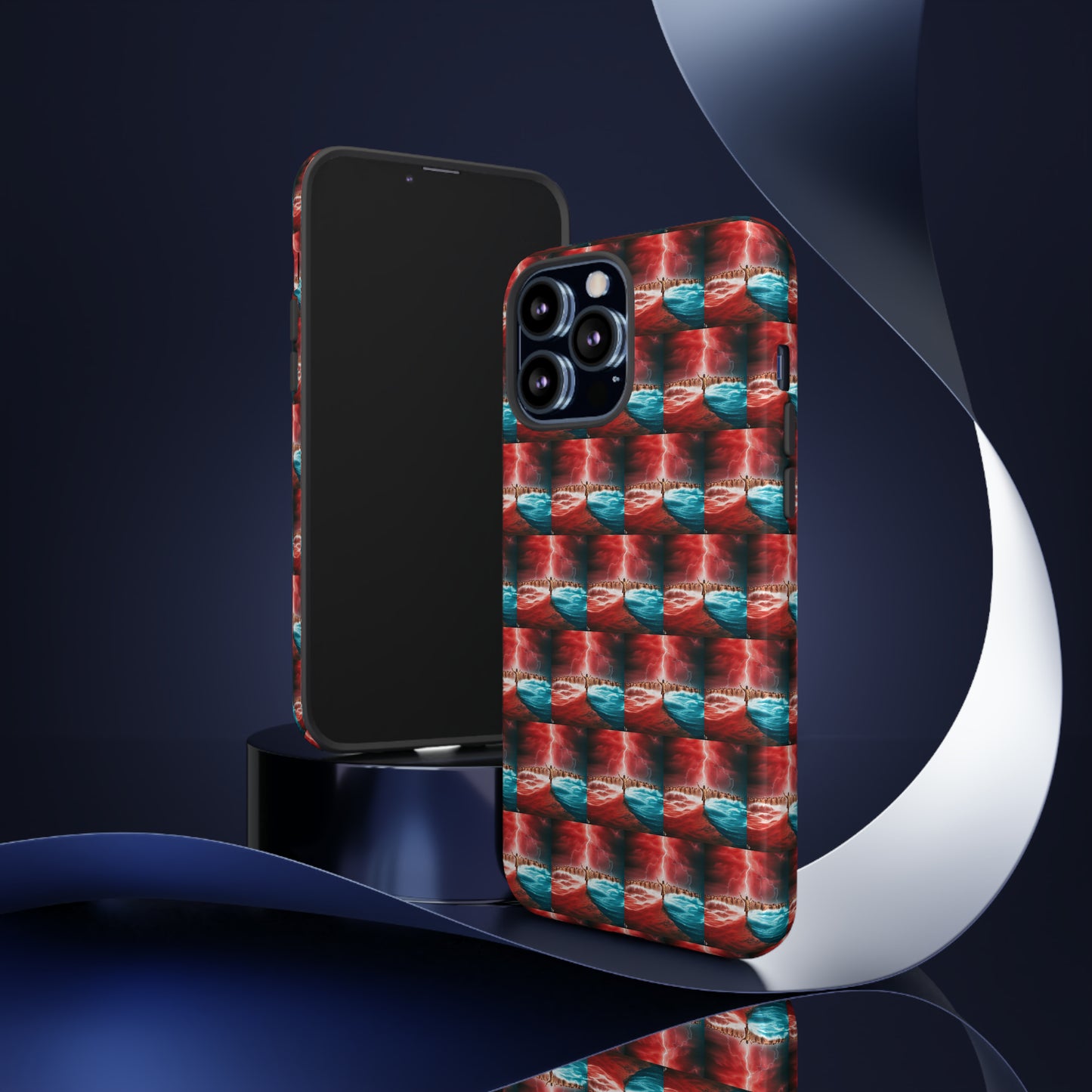 AImagination Collection iPhone Tough Case - "Standing in the Gap" - The God Ball Originals by Chris Rabalais (2024)