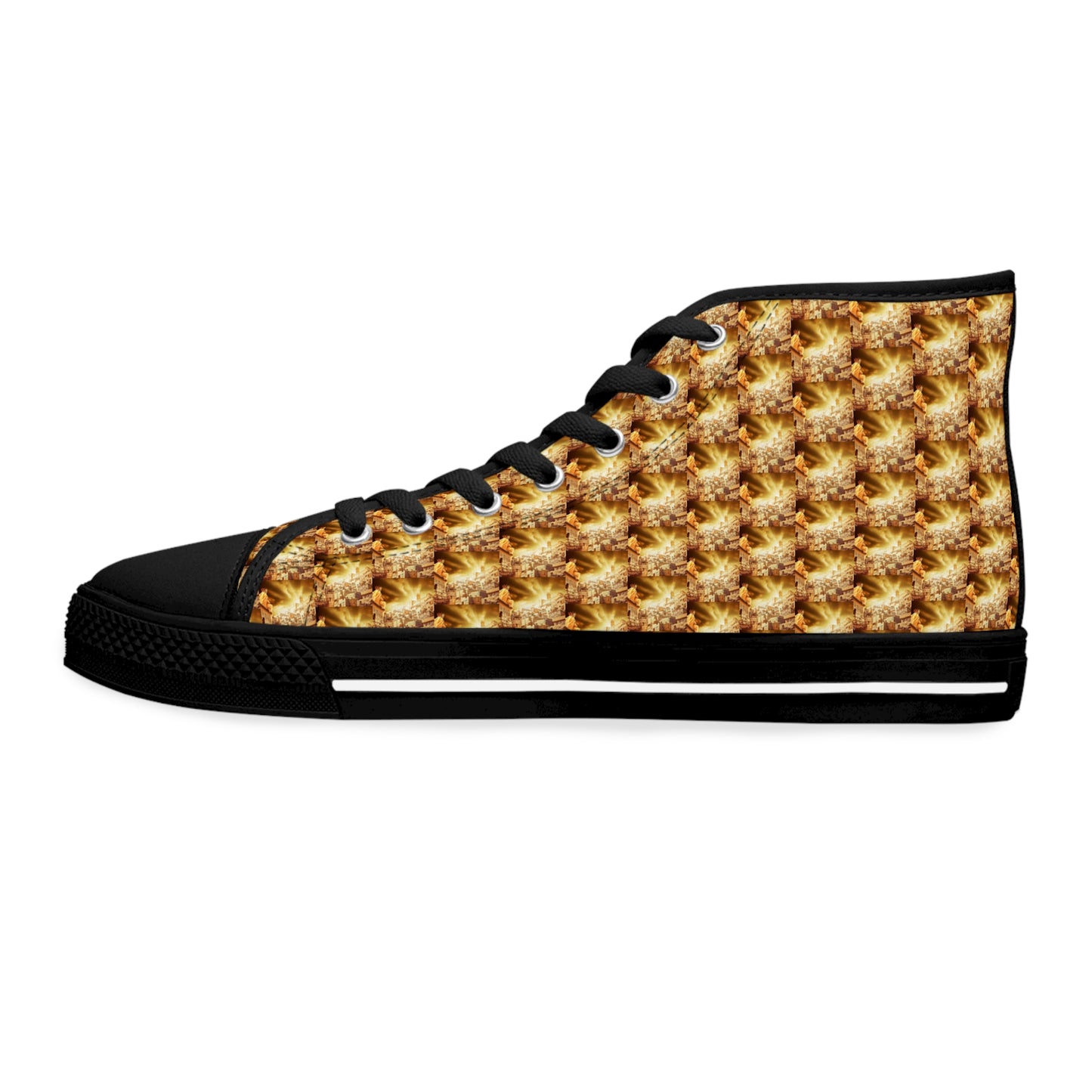 AImagination Collection Women's High Top Sneakers - "The Golden Kingdom" - The God Ball Originals by Chris Rabalais (2024)