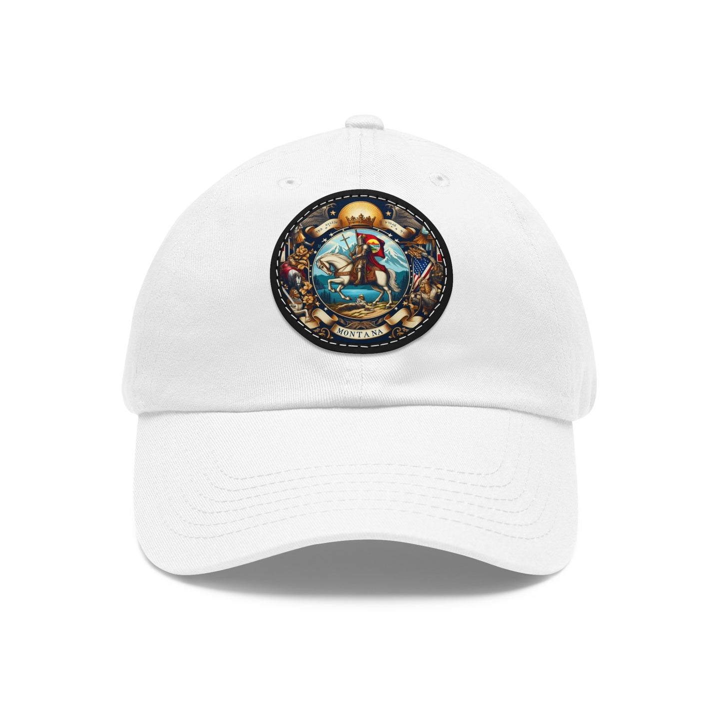 Montana Vintage Christian Crusader Campaign Hat - Chino Twill Leather Logo - 100% Charity - The God Vote Collection by Chris Rabalais