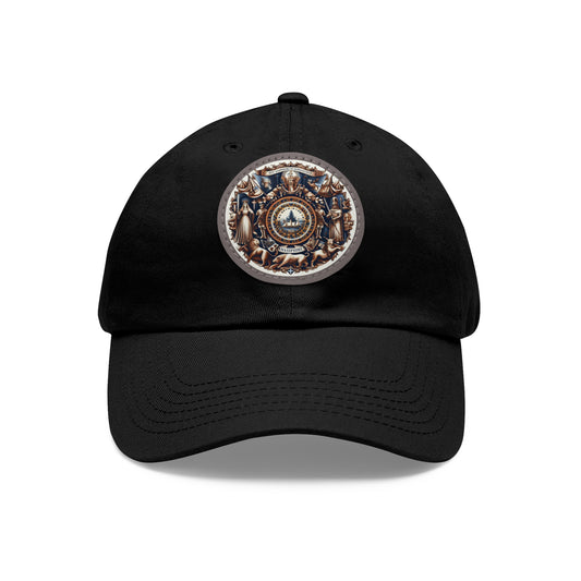 New Hampshire Vintage Christian Crusader Campaign Hat - Chino Twill Leather Logo - 100% Charity - The God Vote Collection by Chris Rabalais