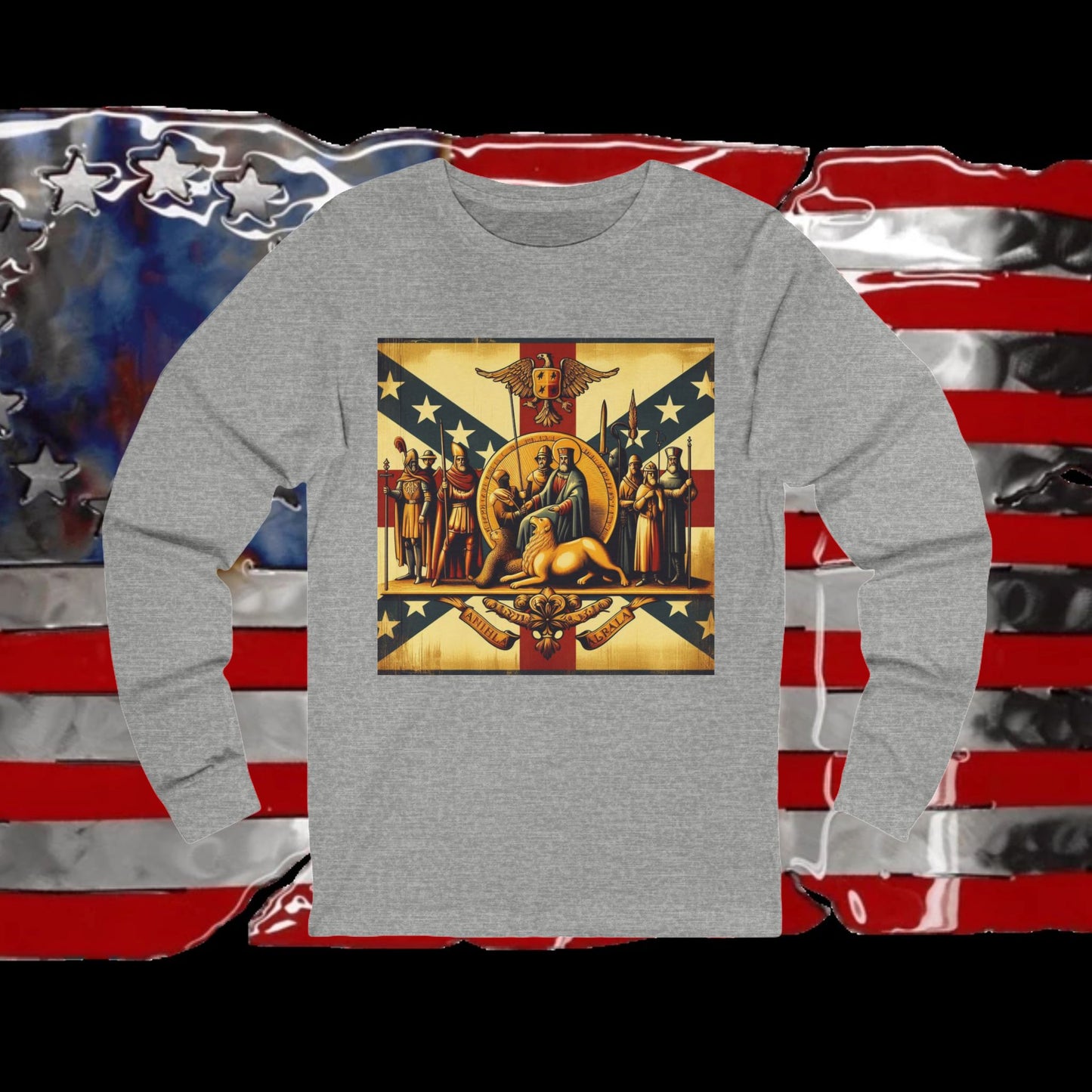 Alabama Vintage Christian Crusader - Premium Unisex Long Sleeve Jersey Tee - 100% Charity - The God Vote Collection by Chris Rabalais