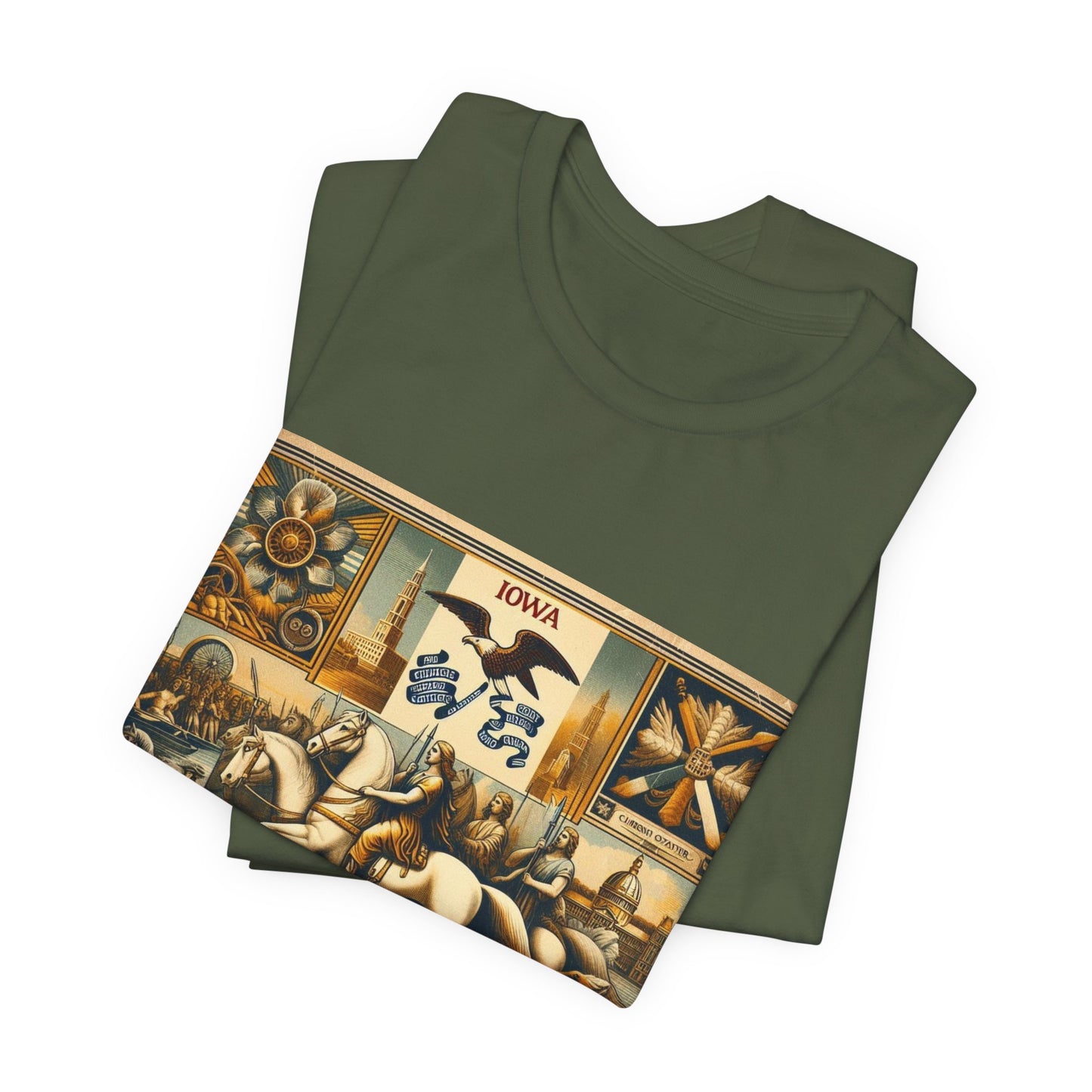 Iowa Vintage Christian Crusader - Unisex Jersey Tee - USA - 100% Charity Benefit - The God Vote Collection by Chris Rabalais