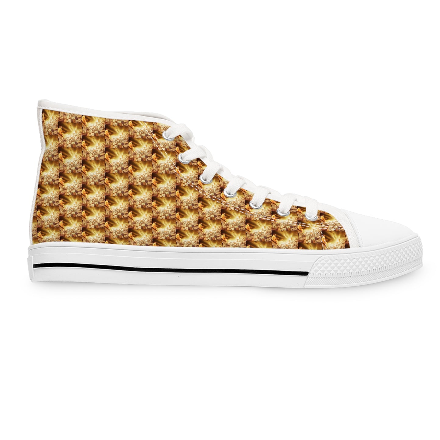 AImagination Collection Women's High Top Sneakers - "The Golden Kingdom" - The God Ball Originals by Chris Rabalais (2024)
