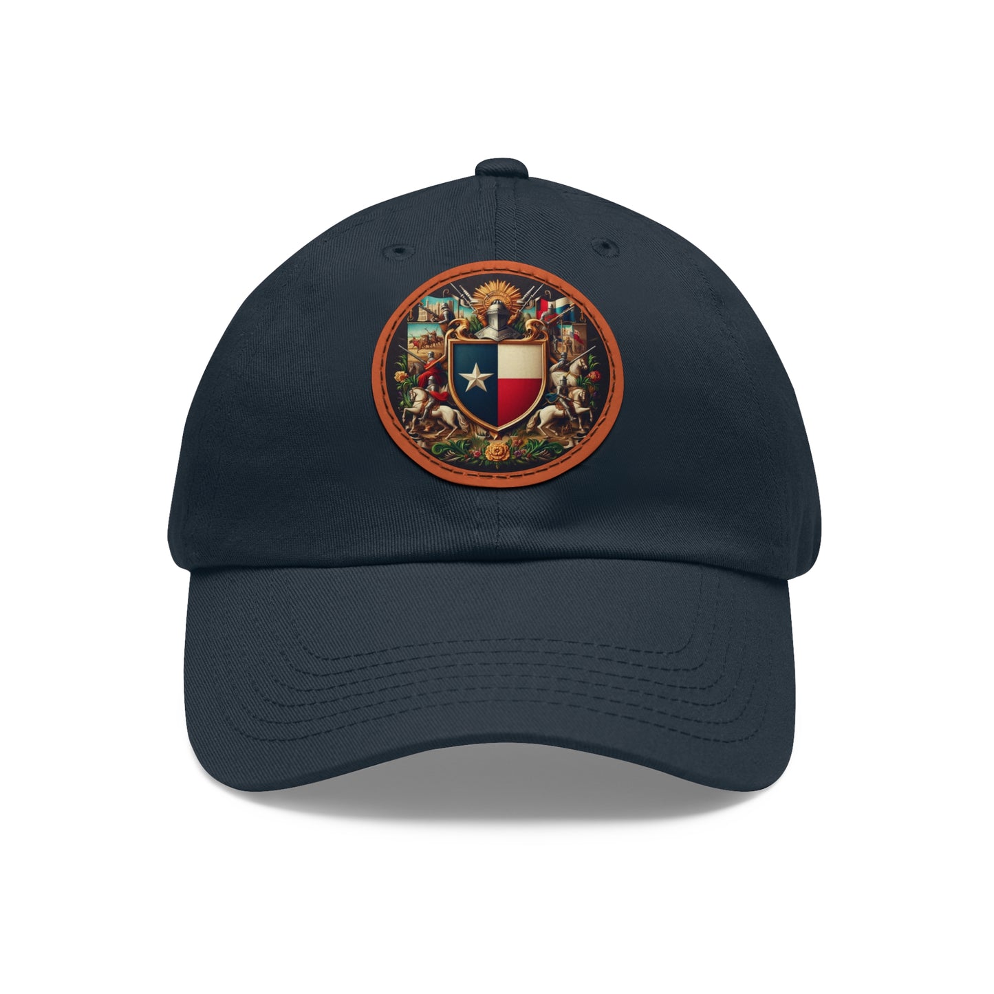Texas Vintage Christian Crusader Campaign Hat - Chino Twill Leather Logo - 100% Charity - The God Vote Collection by Chris Rabalais
