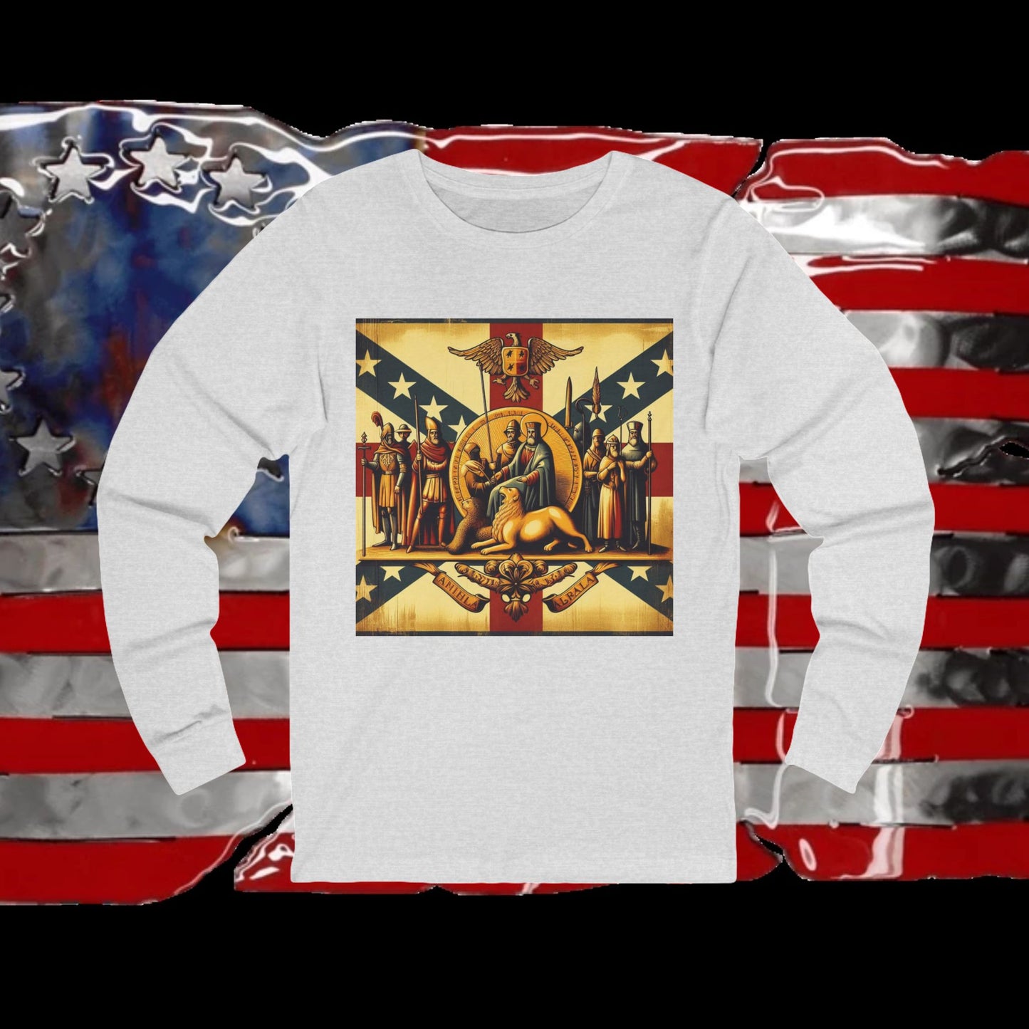 Alabama Vintage Christian Crusader - Premium Unisex Long Sleeve Jersey Tee - 100% Charity - The God Vote Collection by Chris Rabalais