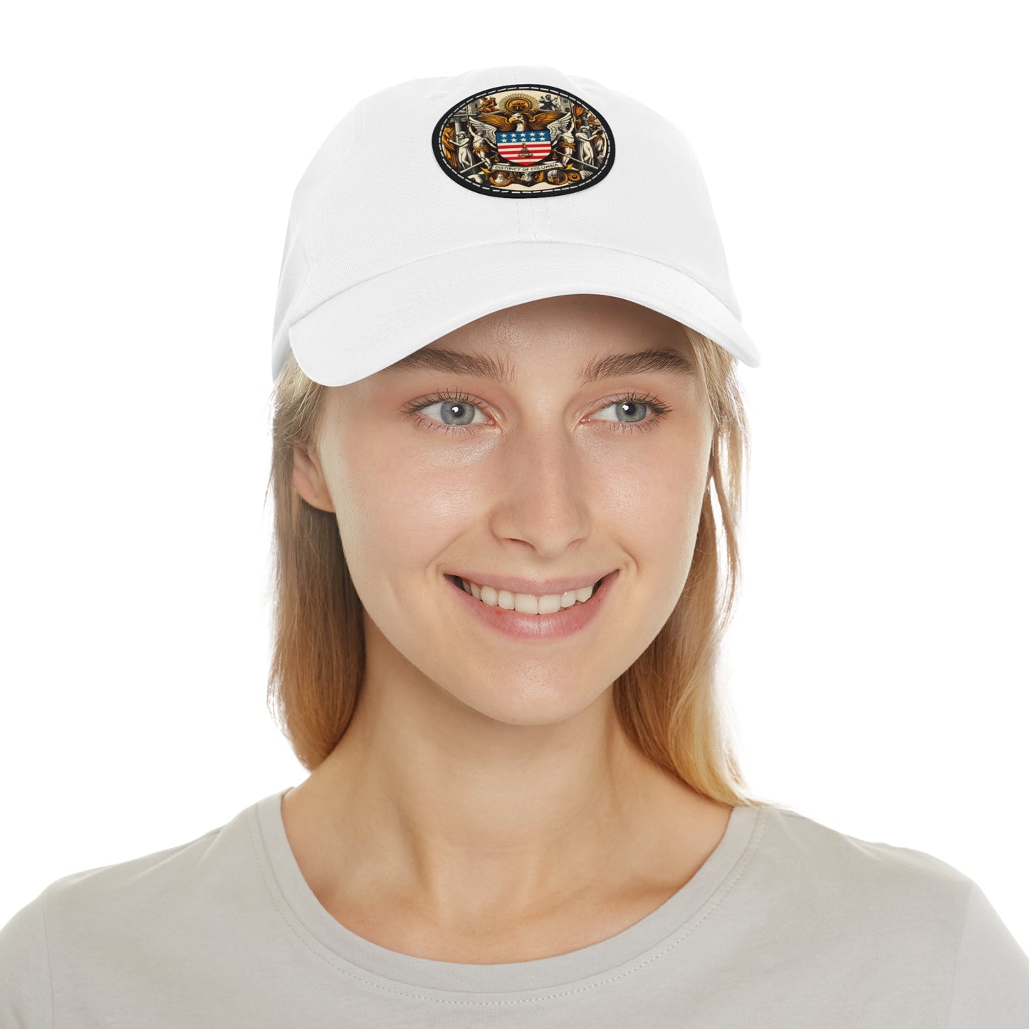 Washington DC Vintage Christian Crusader Campaign Hat - Chino Twill Leather Logo - 100% Charity - The God Vote Collection by Chris Rabalais