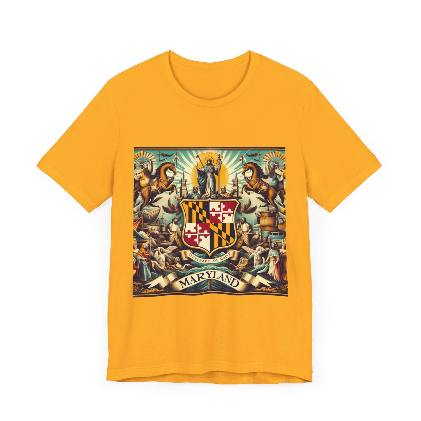 Maryland Vintage Christian Crusader - Unisex Jersey Tee - USA - 100% Charity Benefit - The God Vote Collection by Chris Rabalais