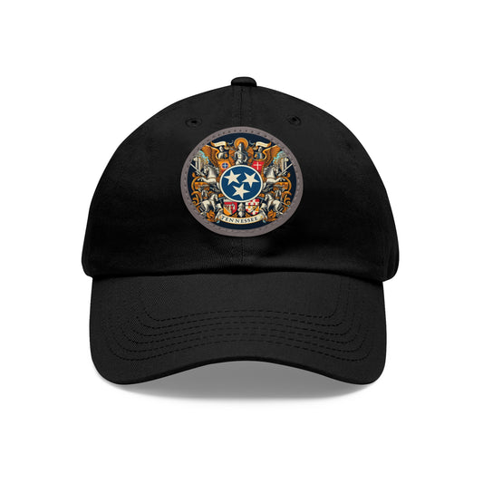 Tenneessee Vintage Christian Crusader Campaign Hat - Chino Twill Leather Logo - 100% Charity - The God Vote Collection by Chris Rabalais