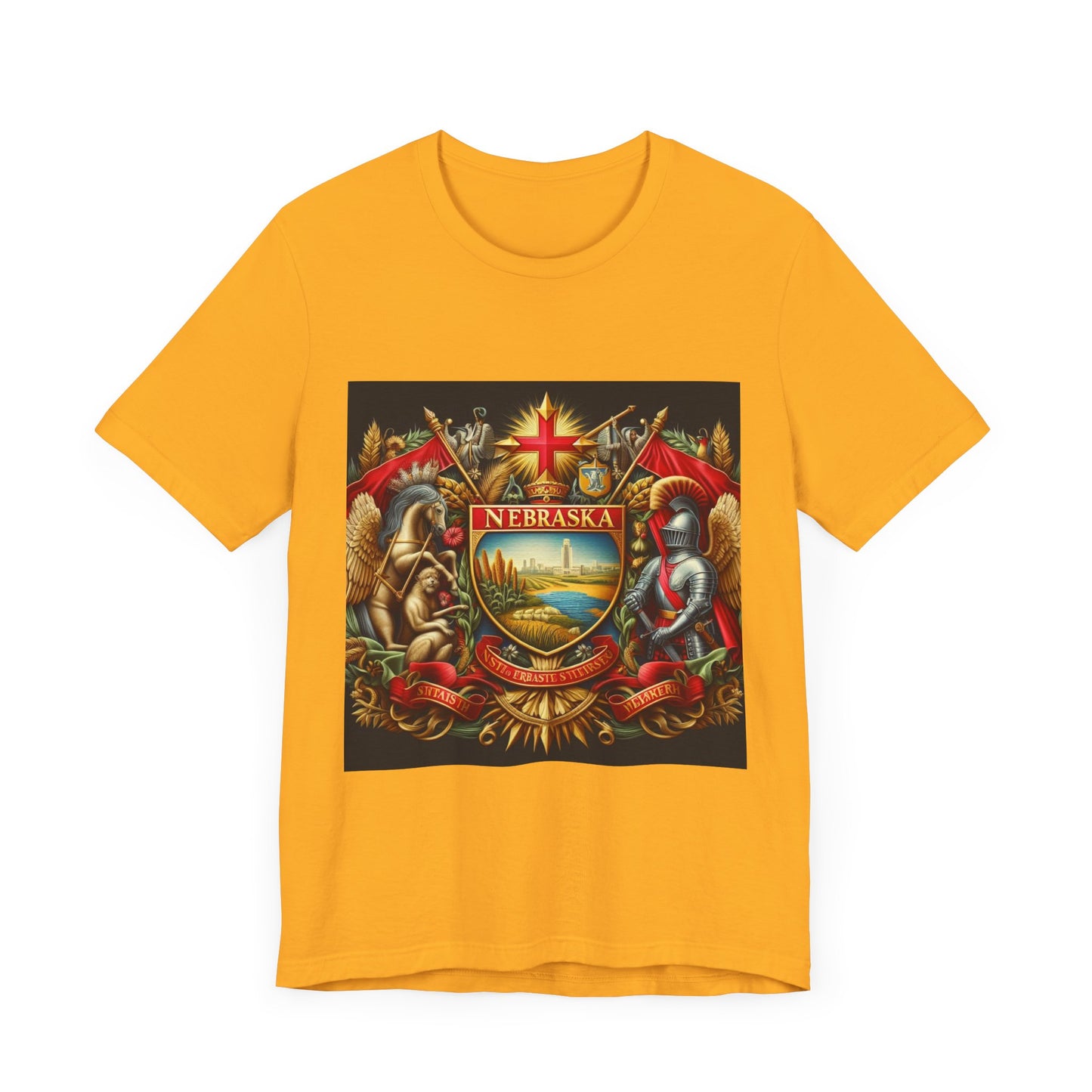 Nebraska Vintage Christian Crusader - Unisex Jersey Tee - USA - 100% Charity Benefit - The God Vote Collection by Chris Rabalais