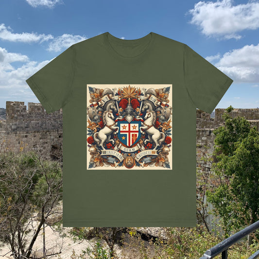 Guam Vintage Christian Crusader - Unisex Jersey Tee - USA - 100% Charity Benefit - The God Vote Collection by Chris Rabalais